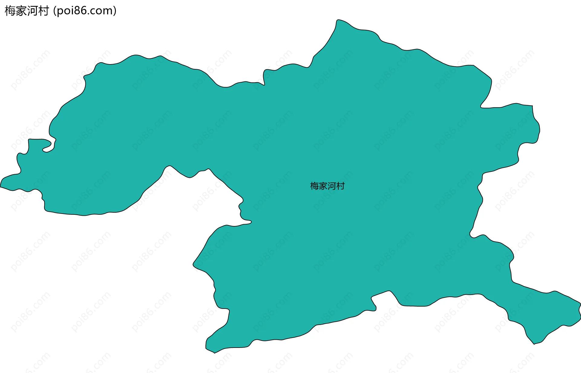 梅家河村边界地图