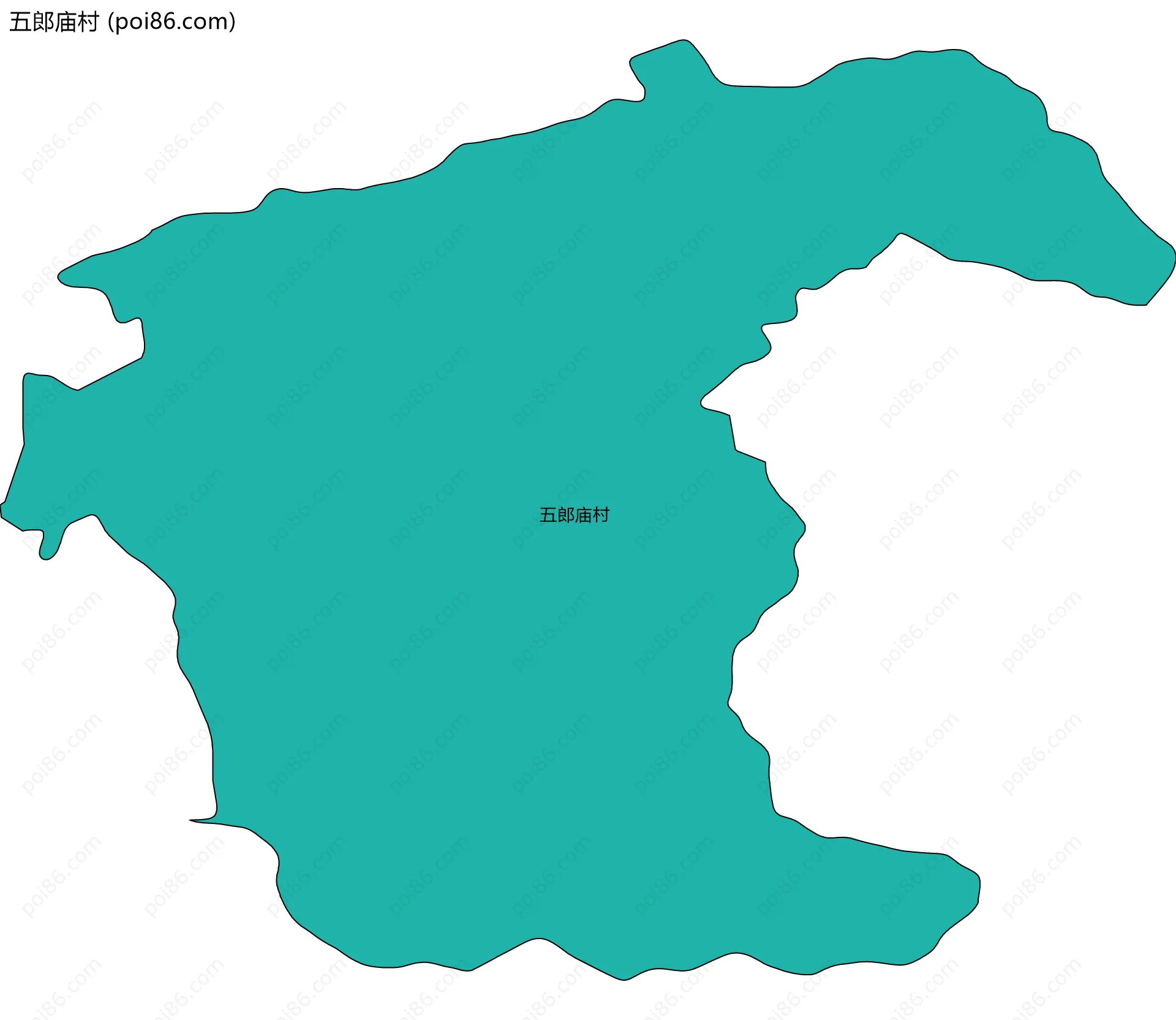 五郎庙村边界地图