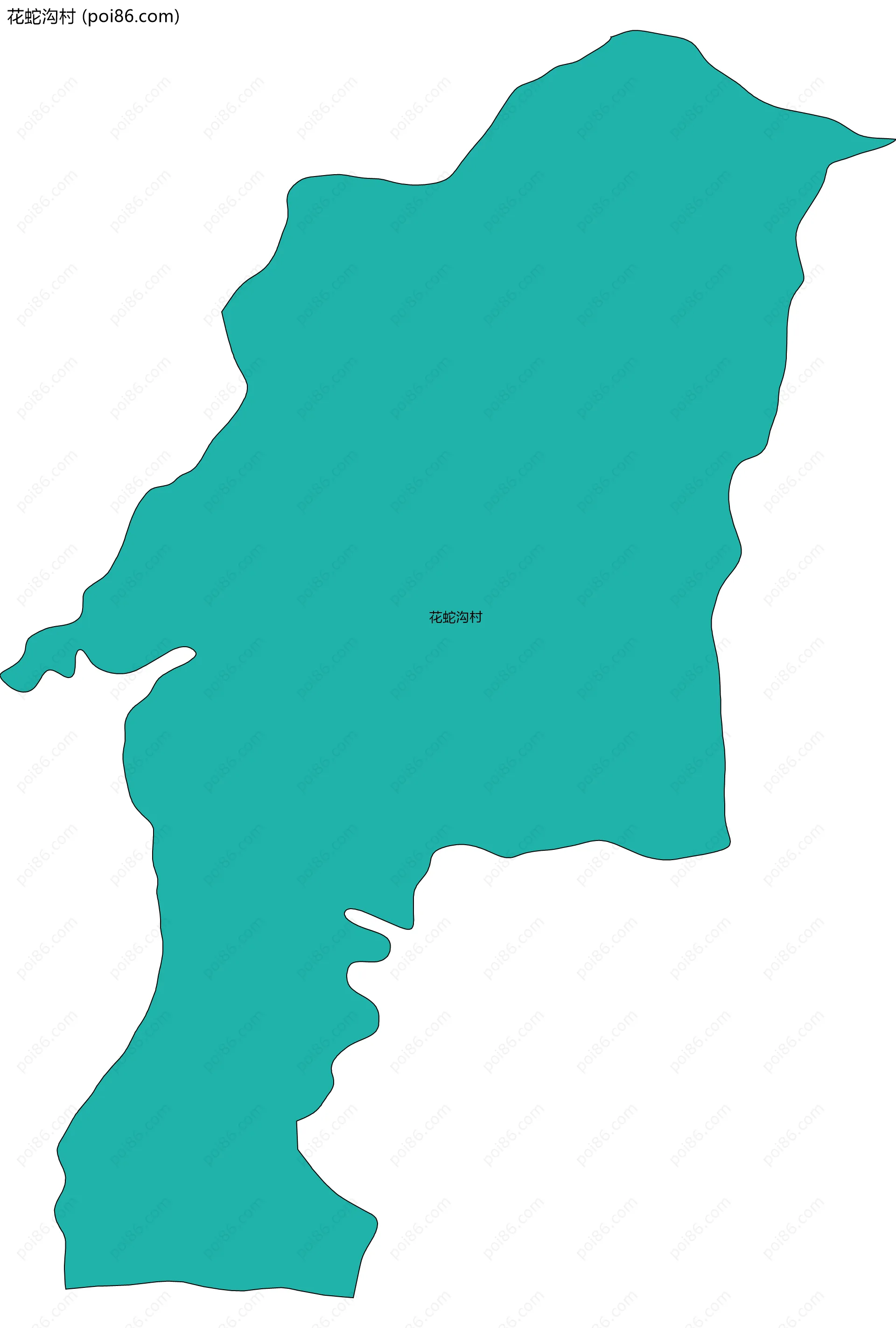 花蛇沟村边界地图