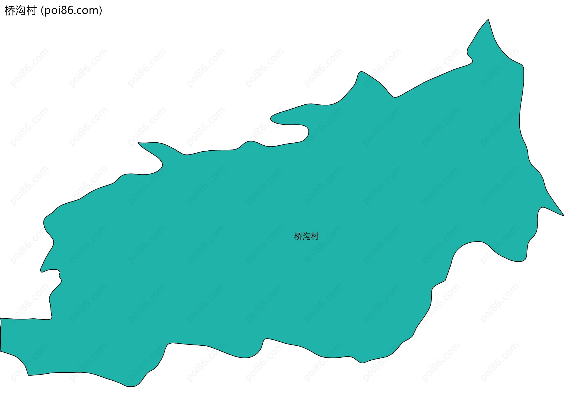 桥沟村边界地图