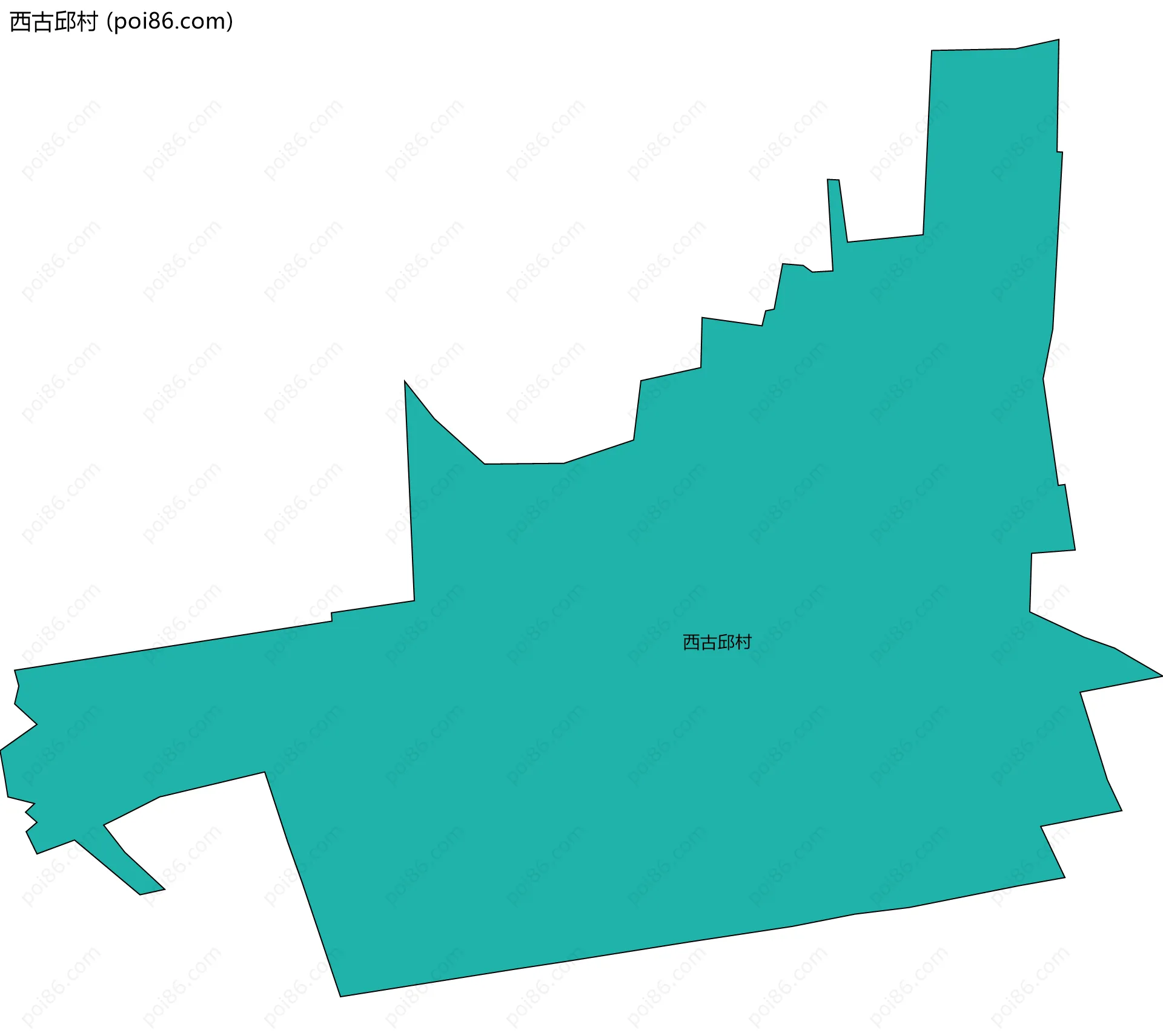 西古邱村边界地图