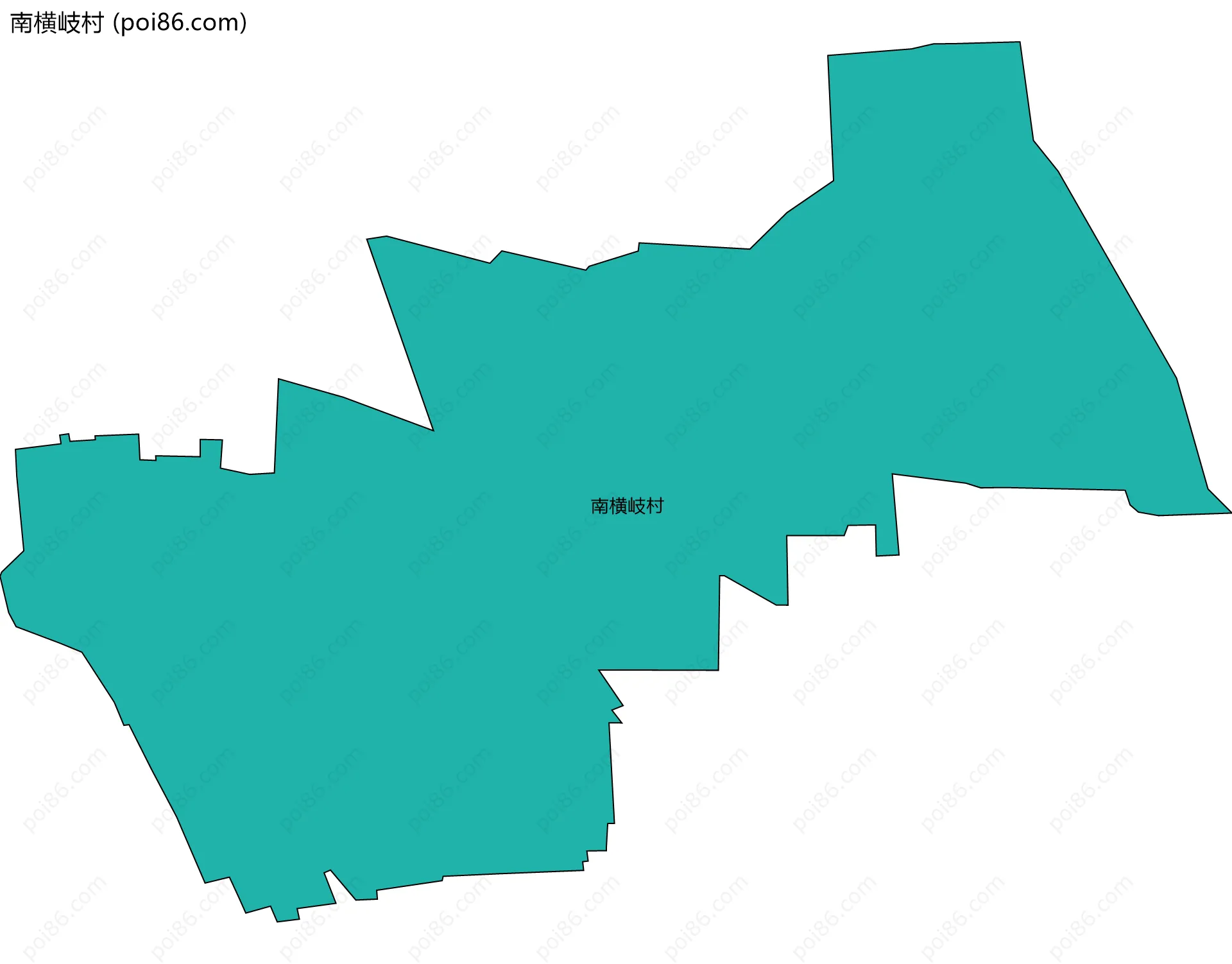 南横岐村边界地图
