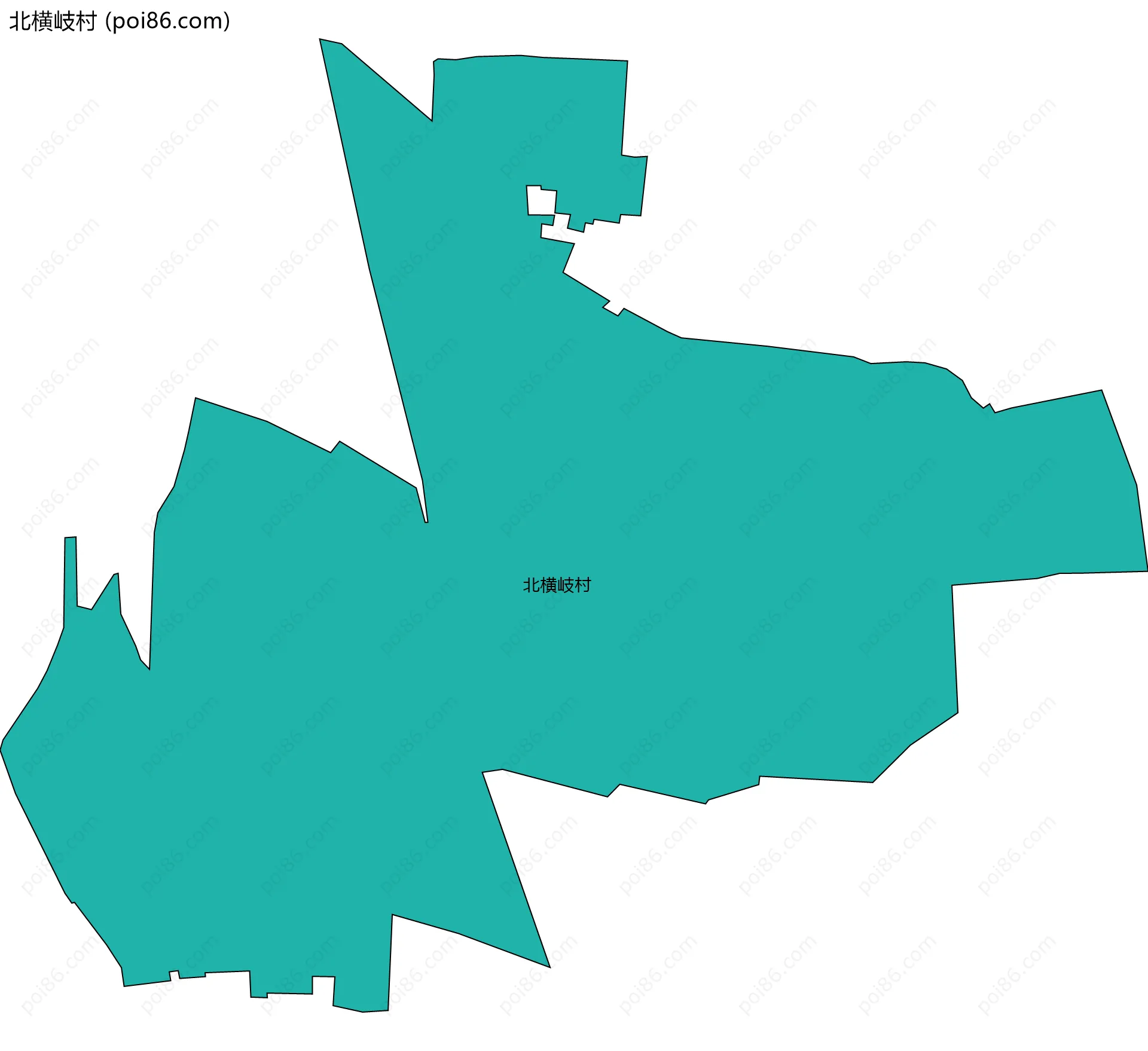 北横岐村边界地图