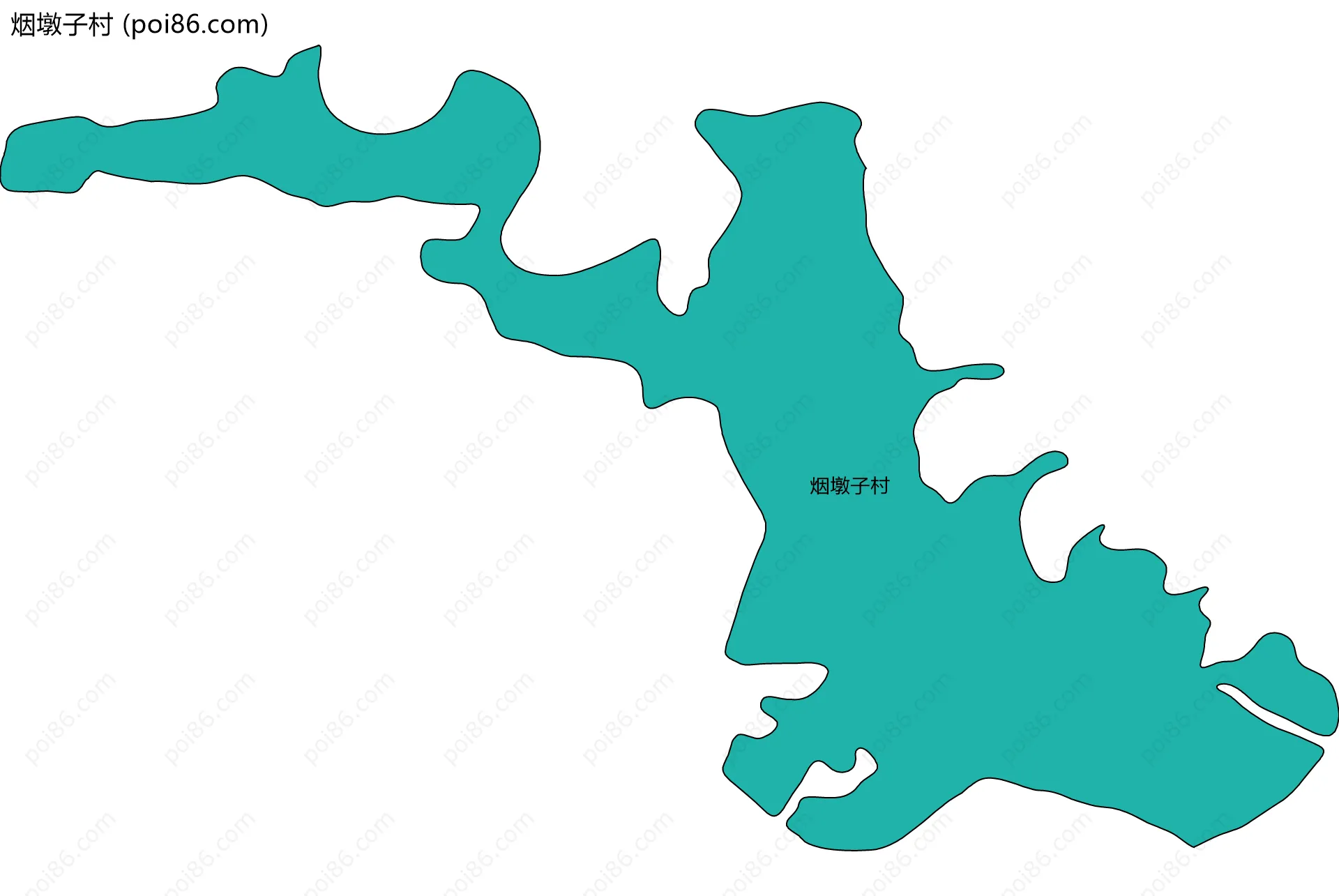 烟墩子村边界地图