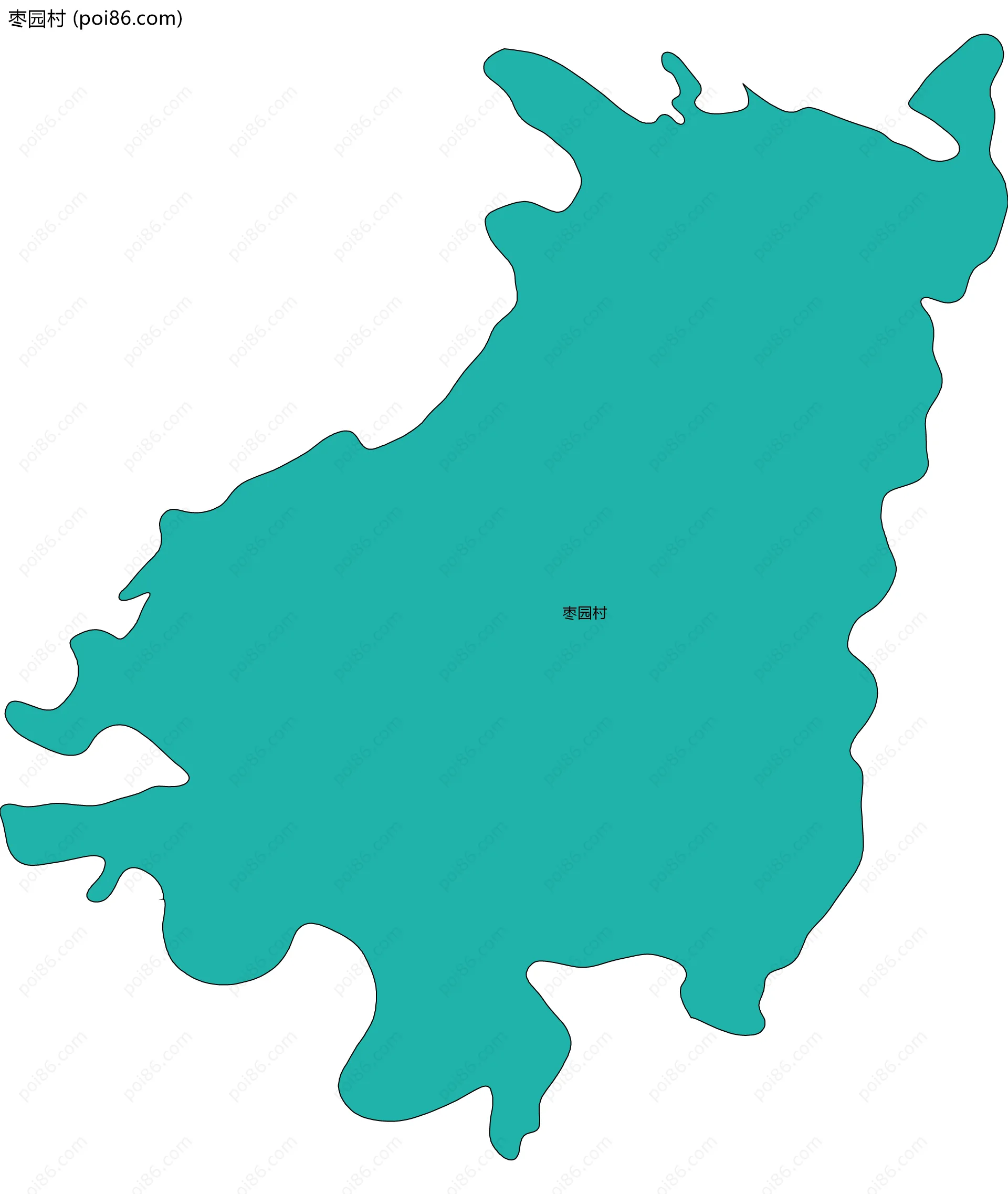 枣园村边界地图