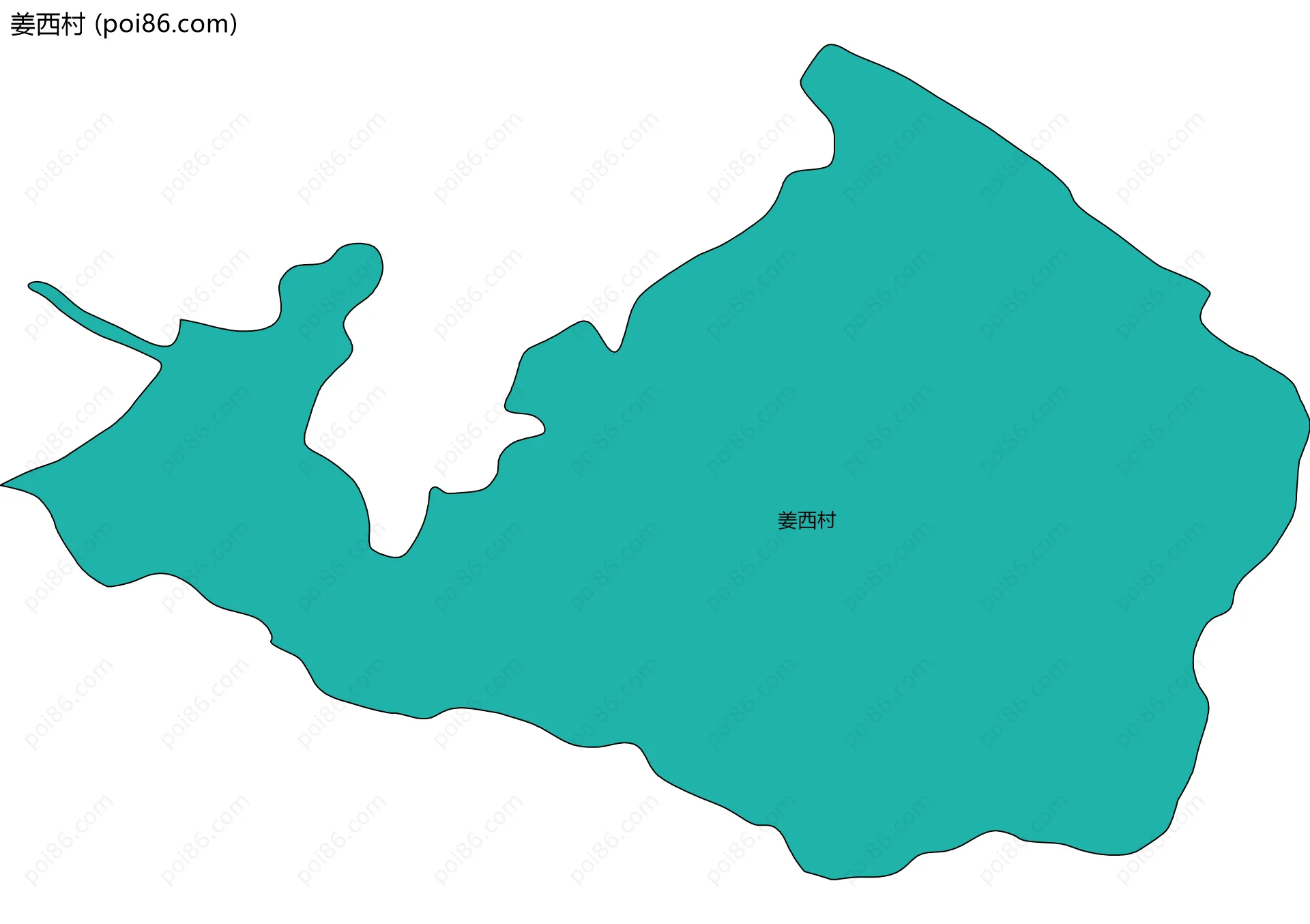 姜西村边界地图