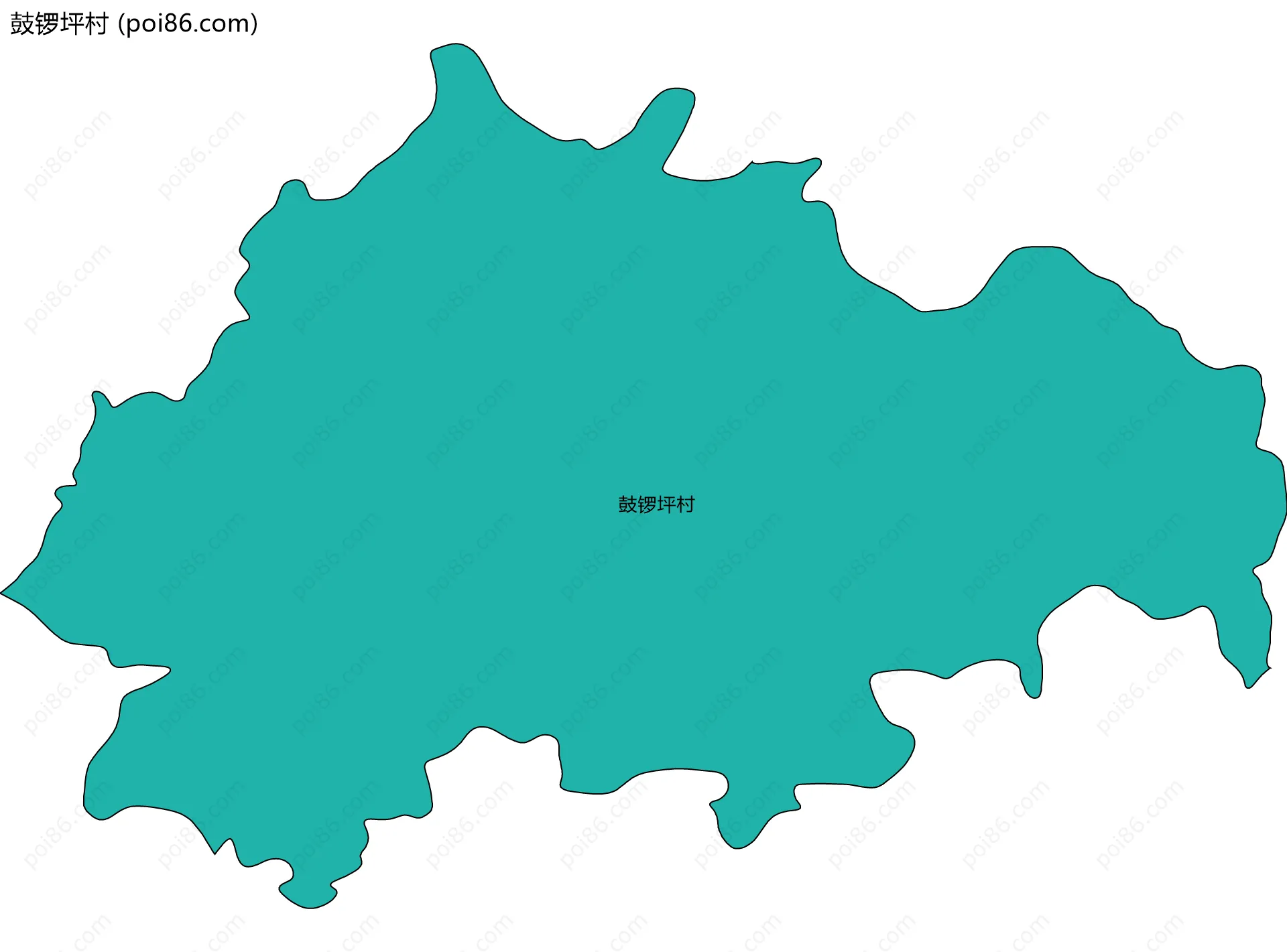 鼓锣坪村边界地图