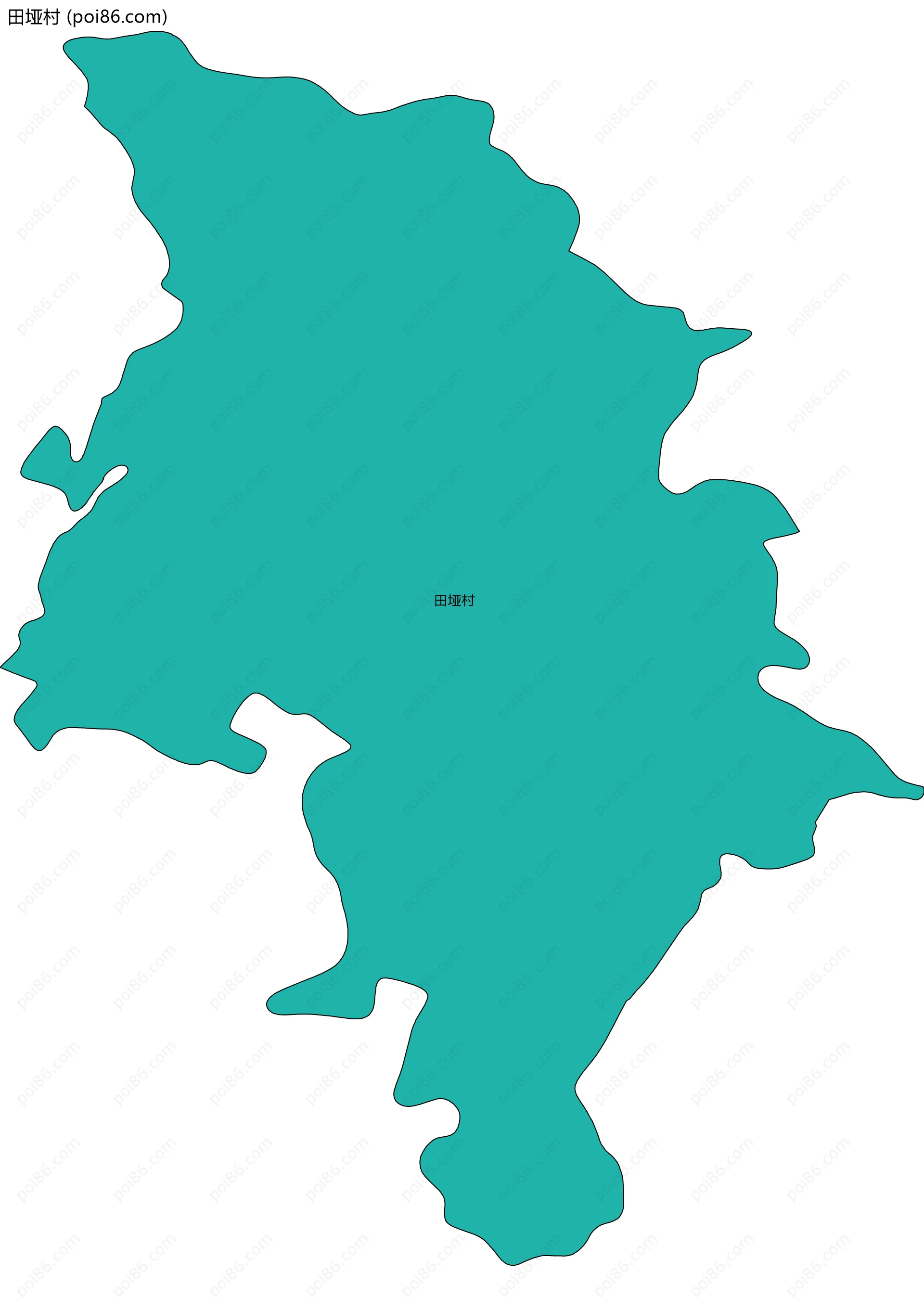 田垭村边界地图