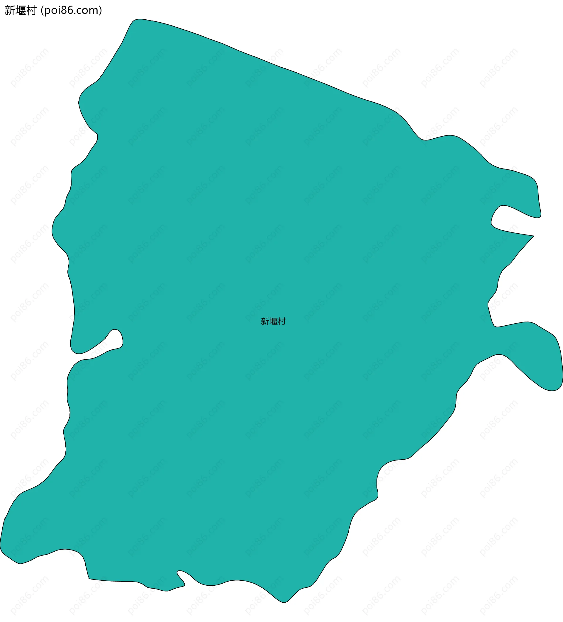 新堰村边界地图