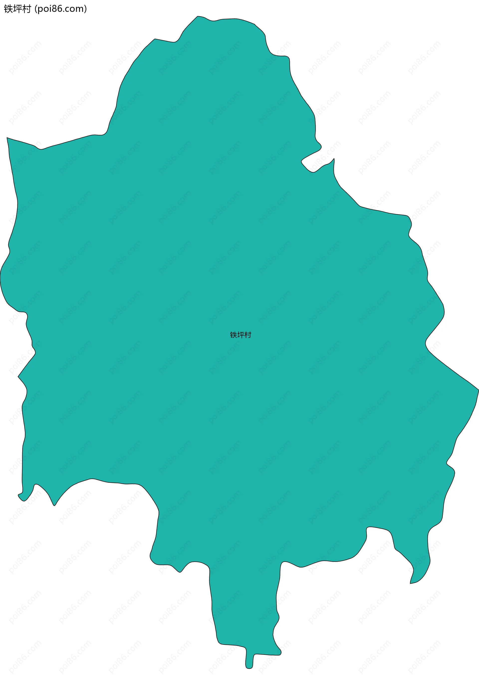 铁坪村边界地图