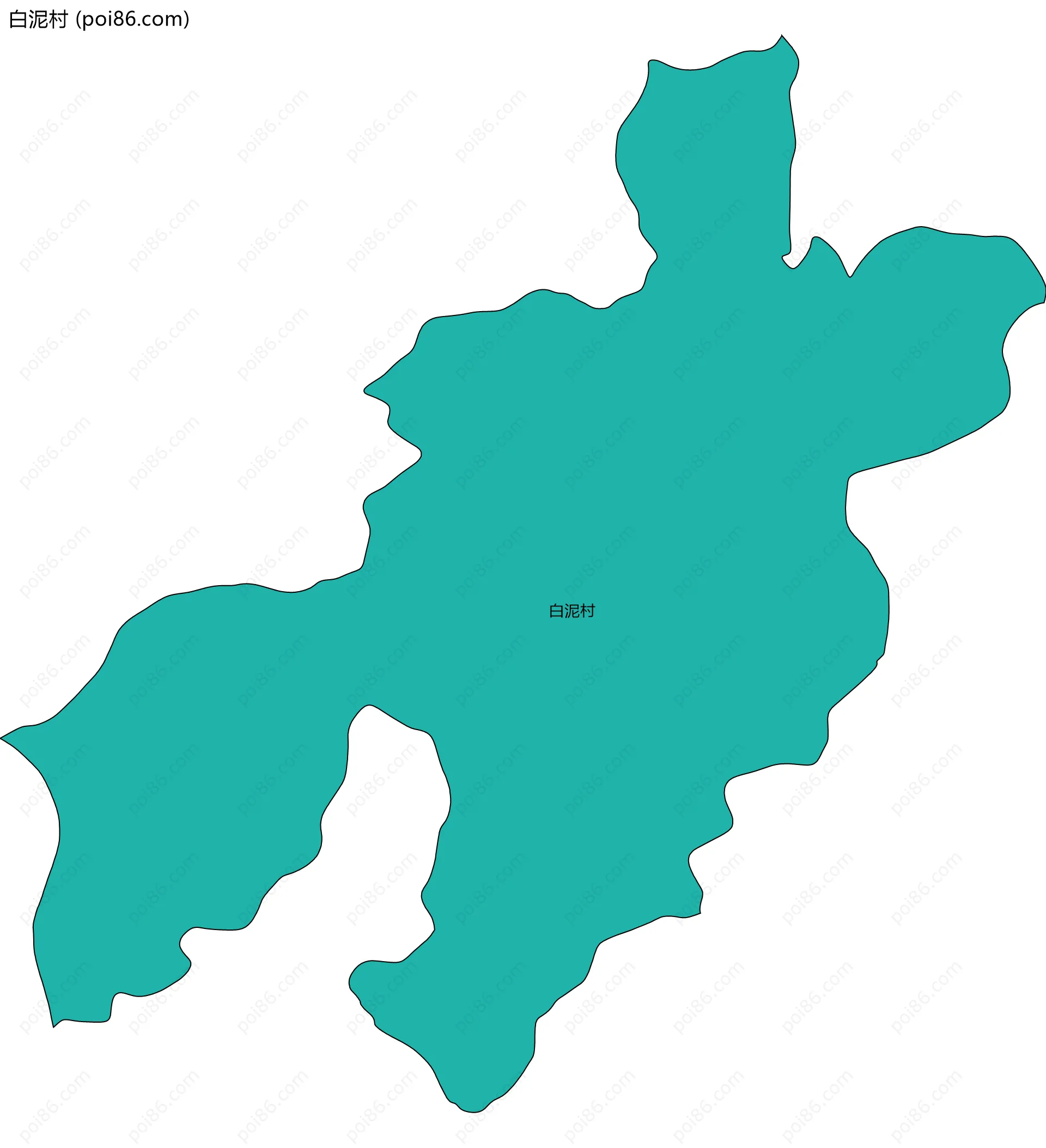 白泥村边界地图