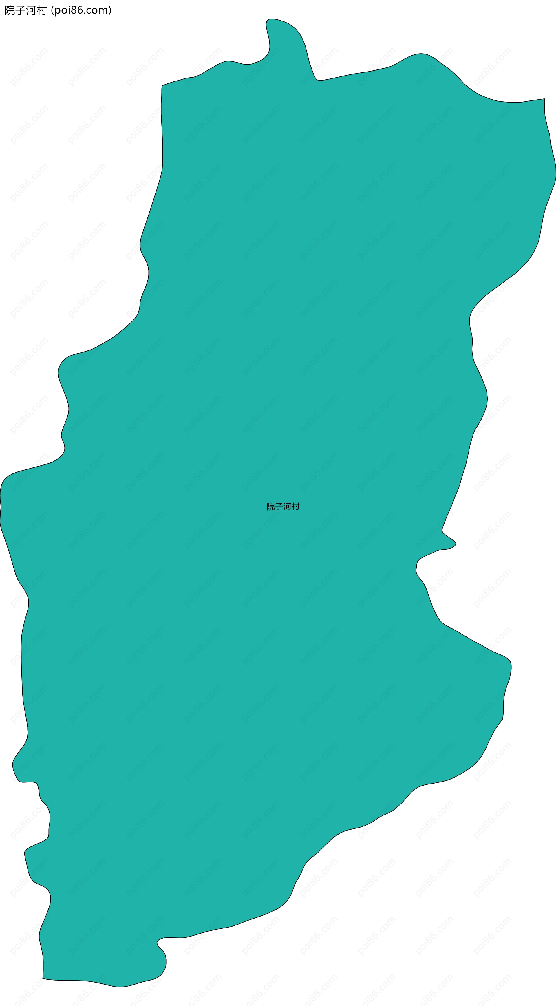 院子河村边界地图