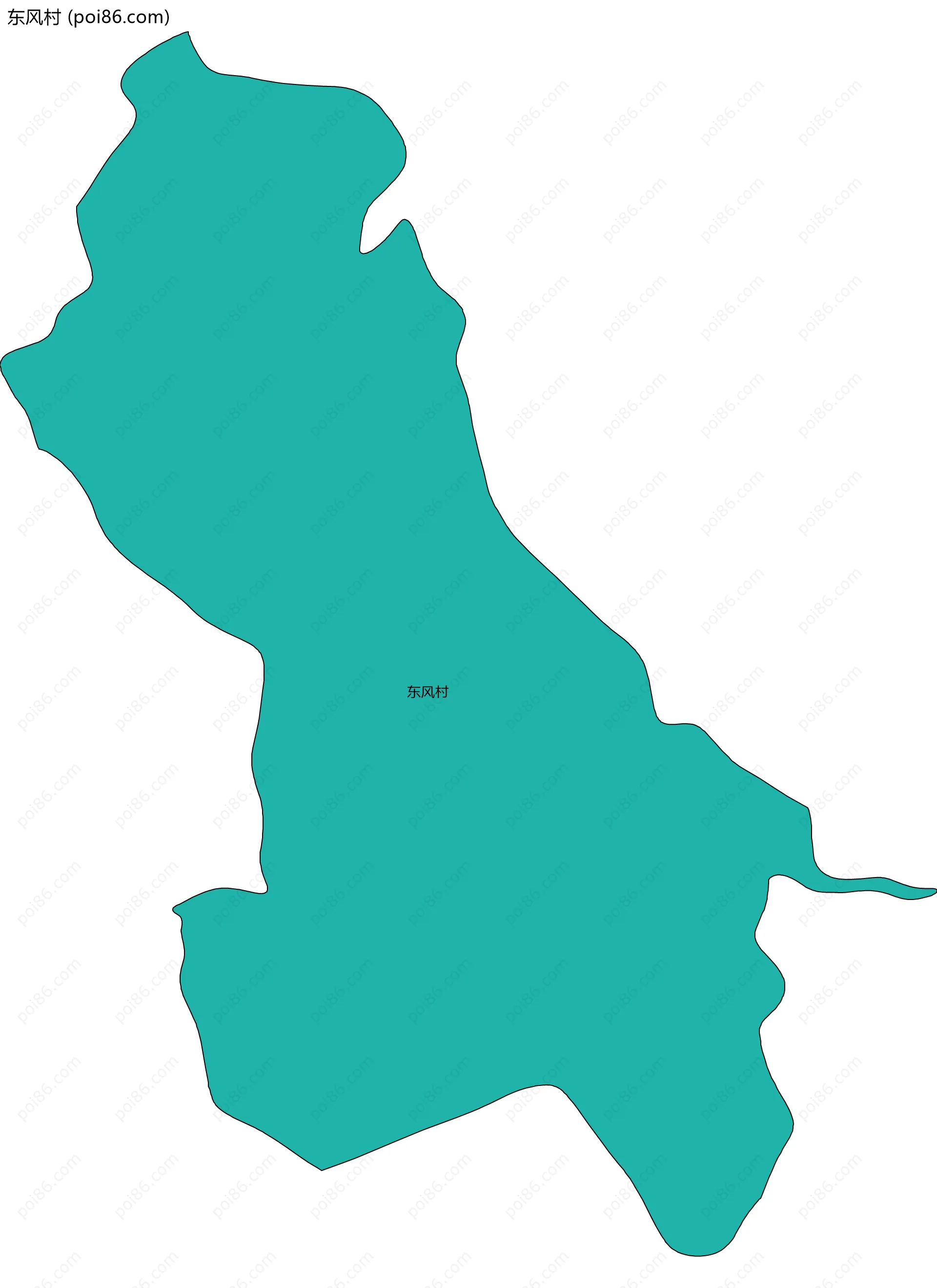 东风村边界地图