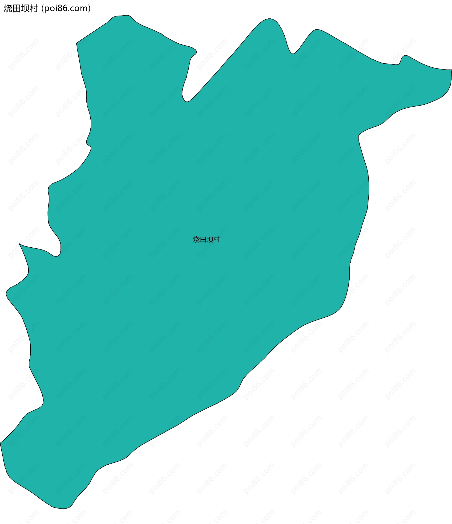 烧田坝村边界地图