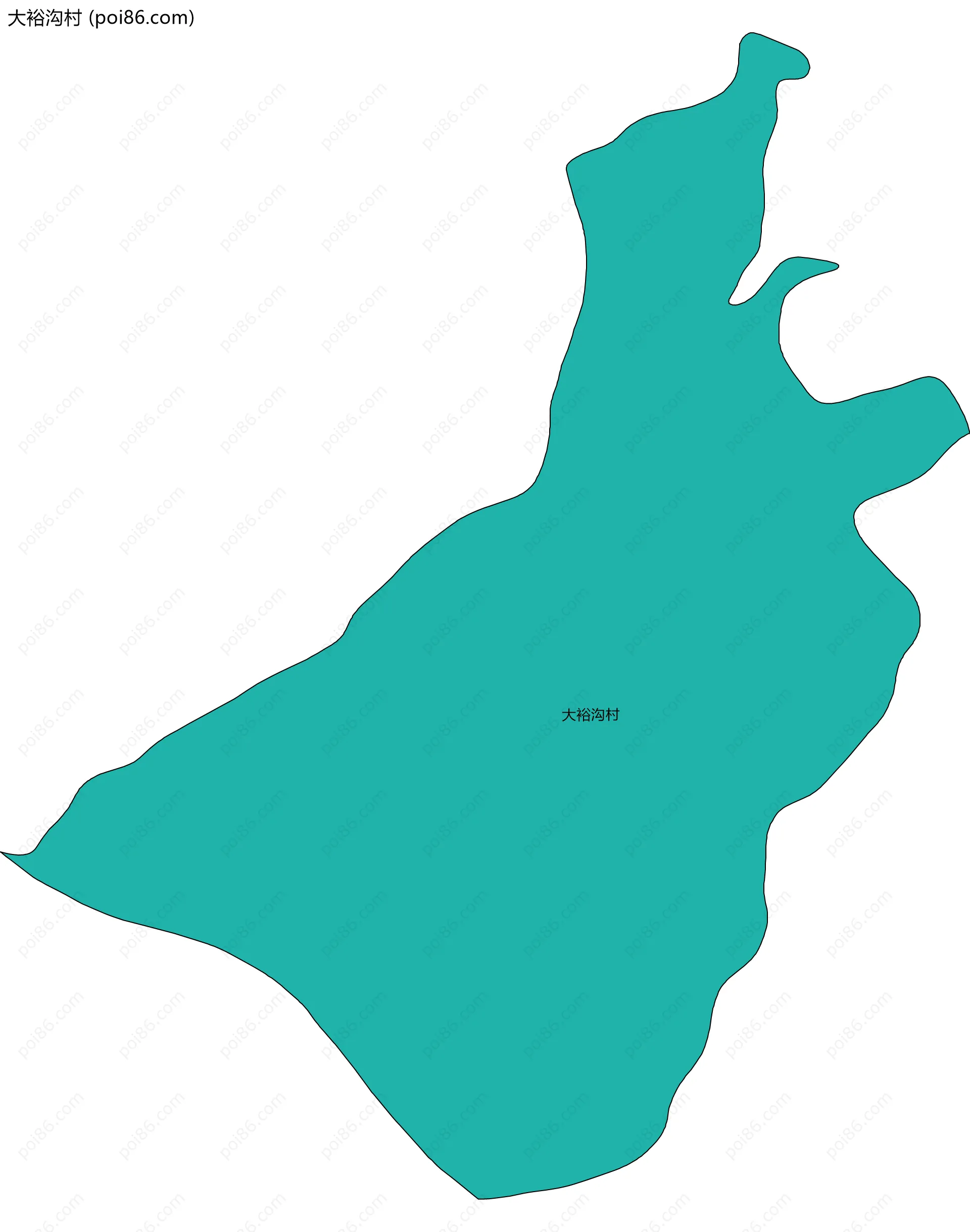 大裕沟村边界地图