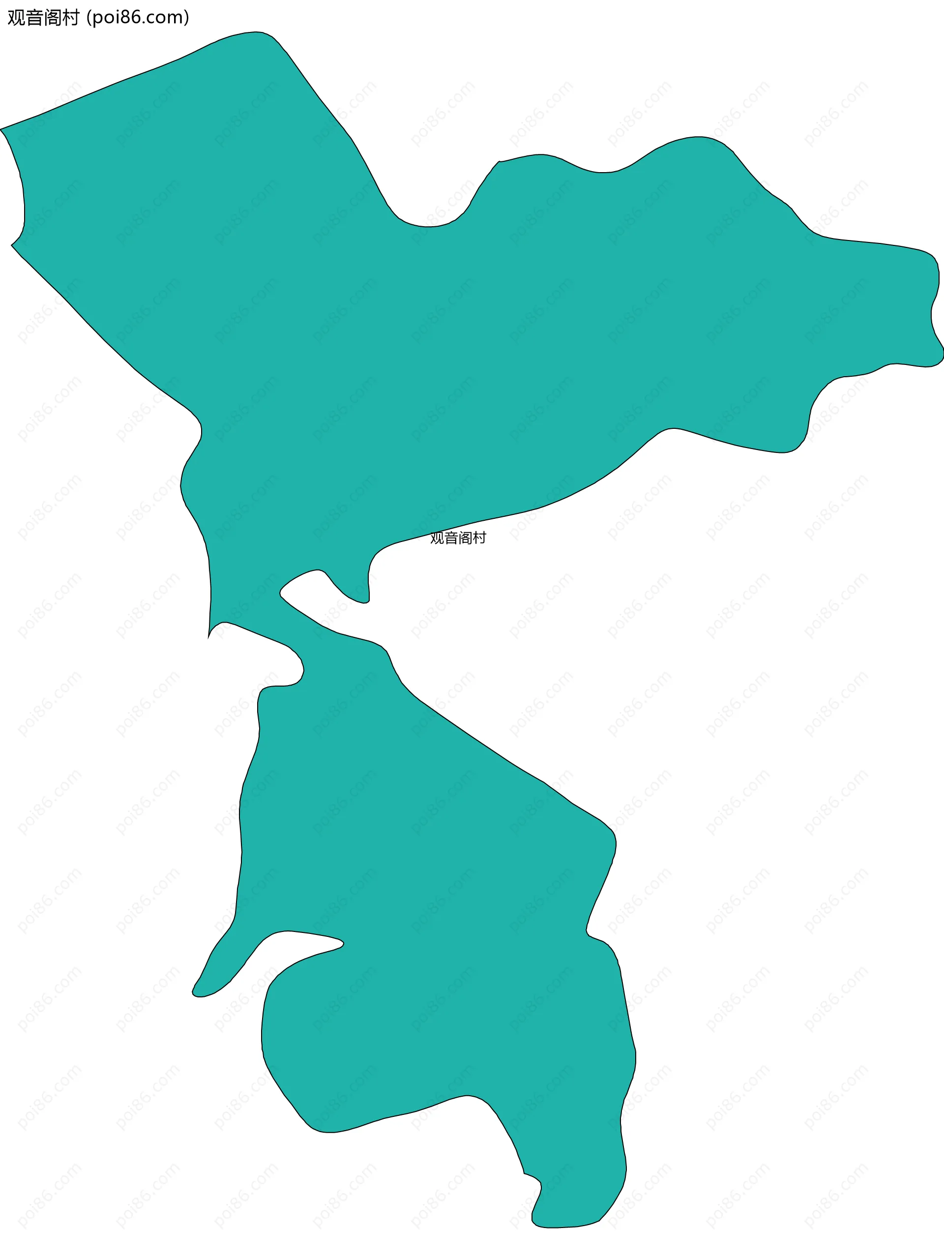 观音阁村边界地图