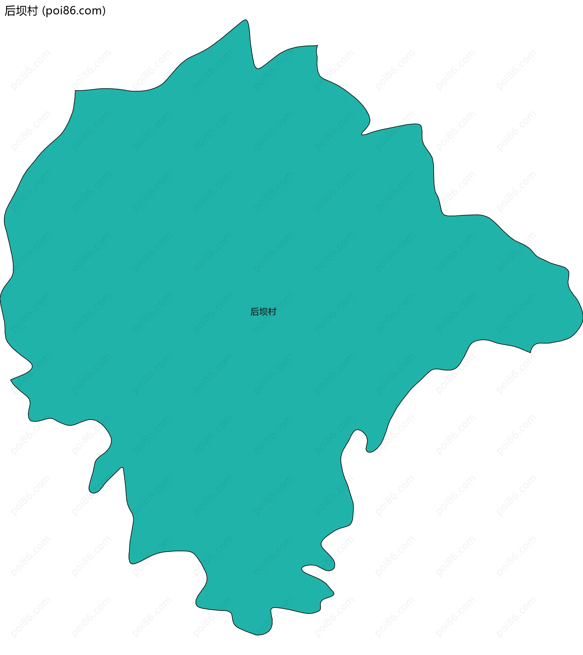 后坝村边界地图