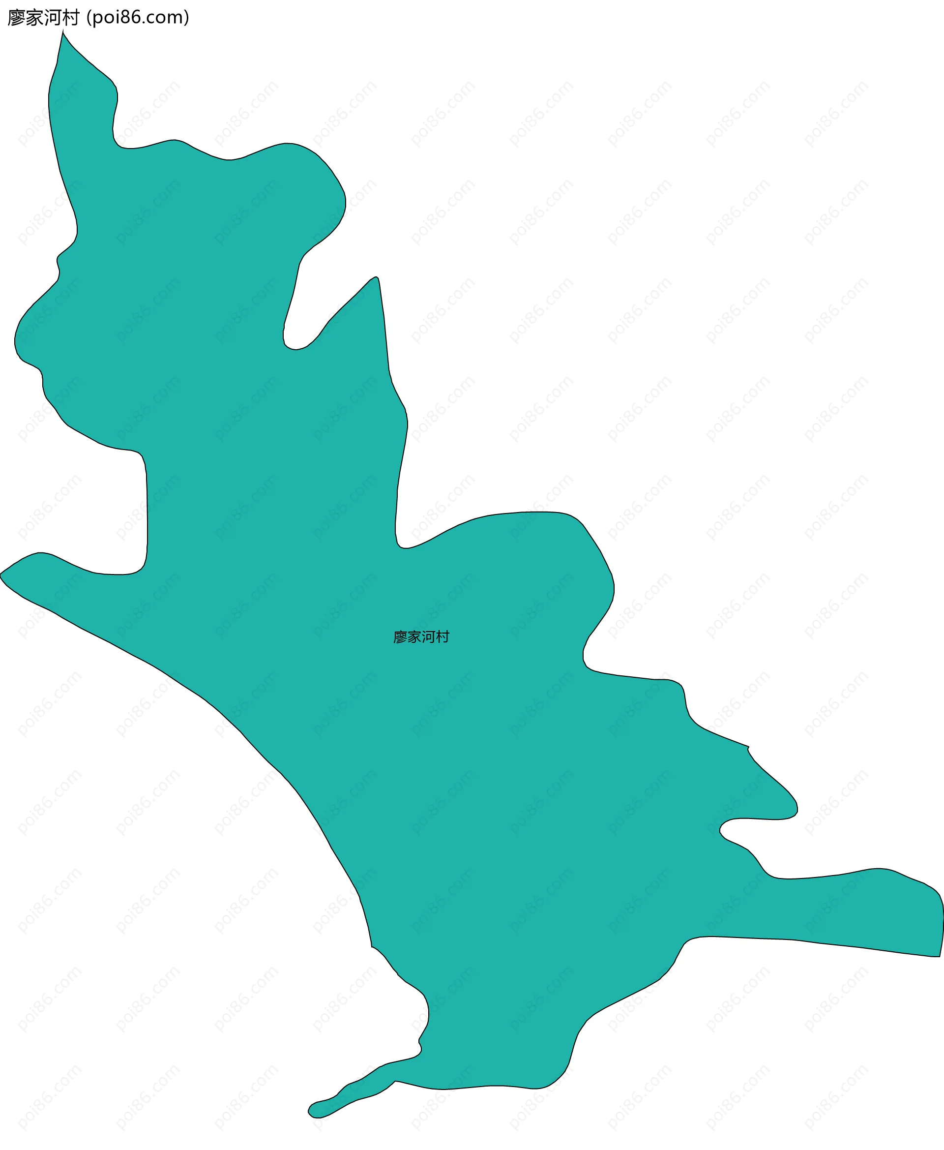 廖家河村边界地图