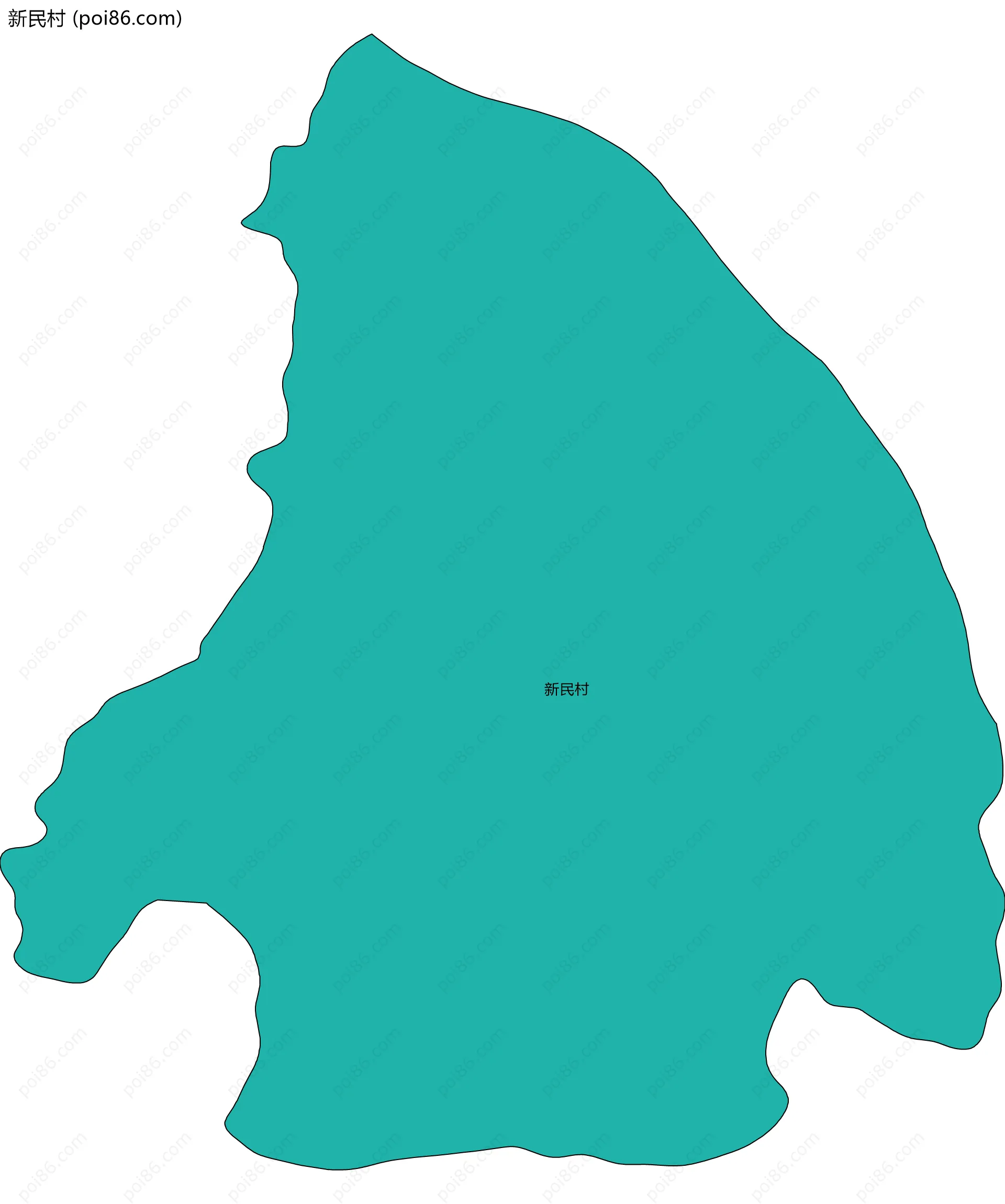 新民村边界地图