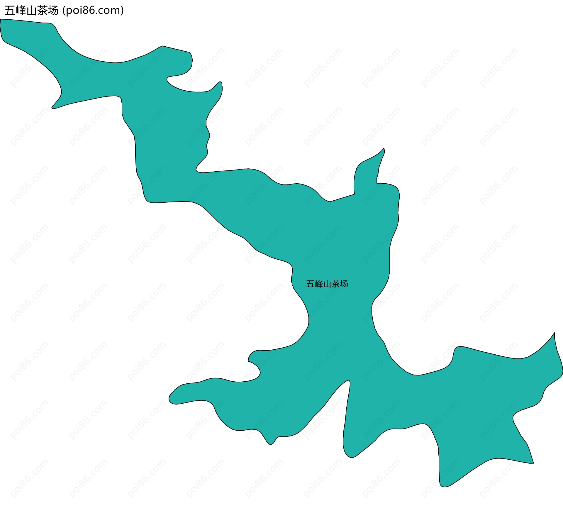 五峰山茶场边界地图