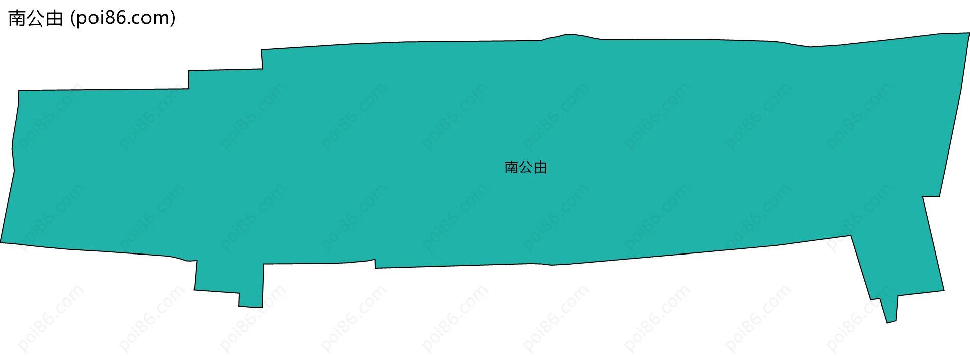 南公由边界地图