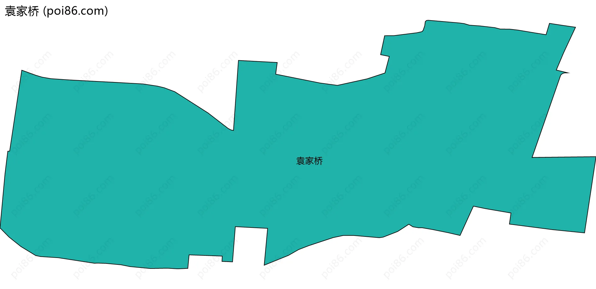 袁家桥边界地图