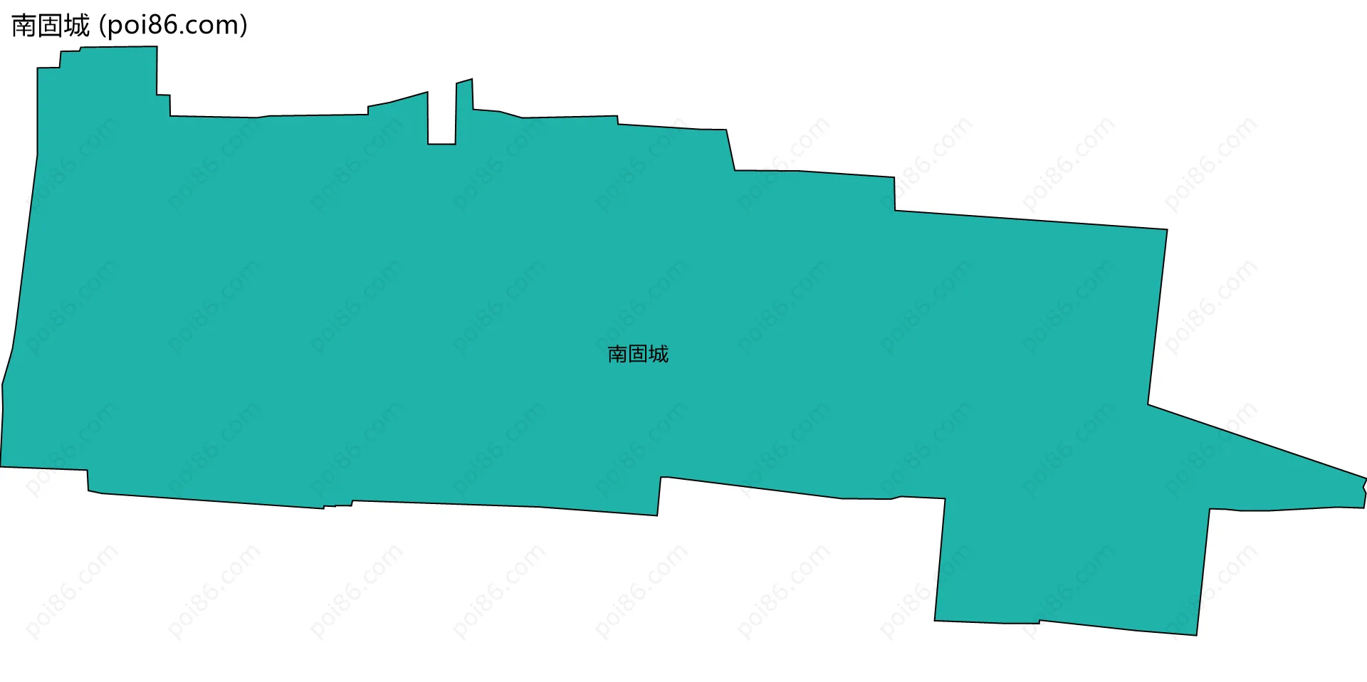 南固城边界地图