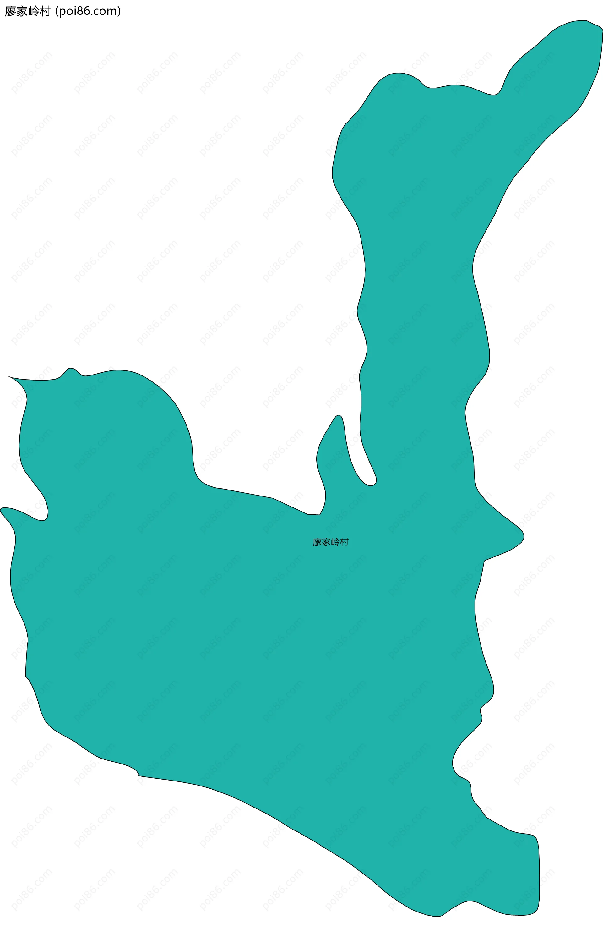 廖家岭村边界地图