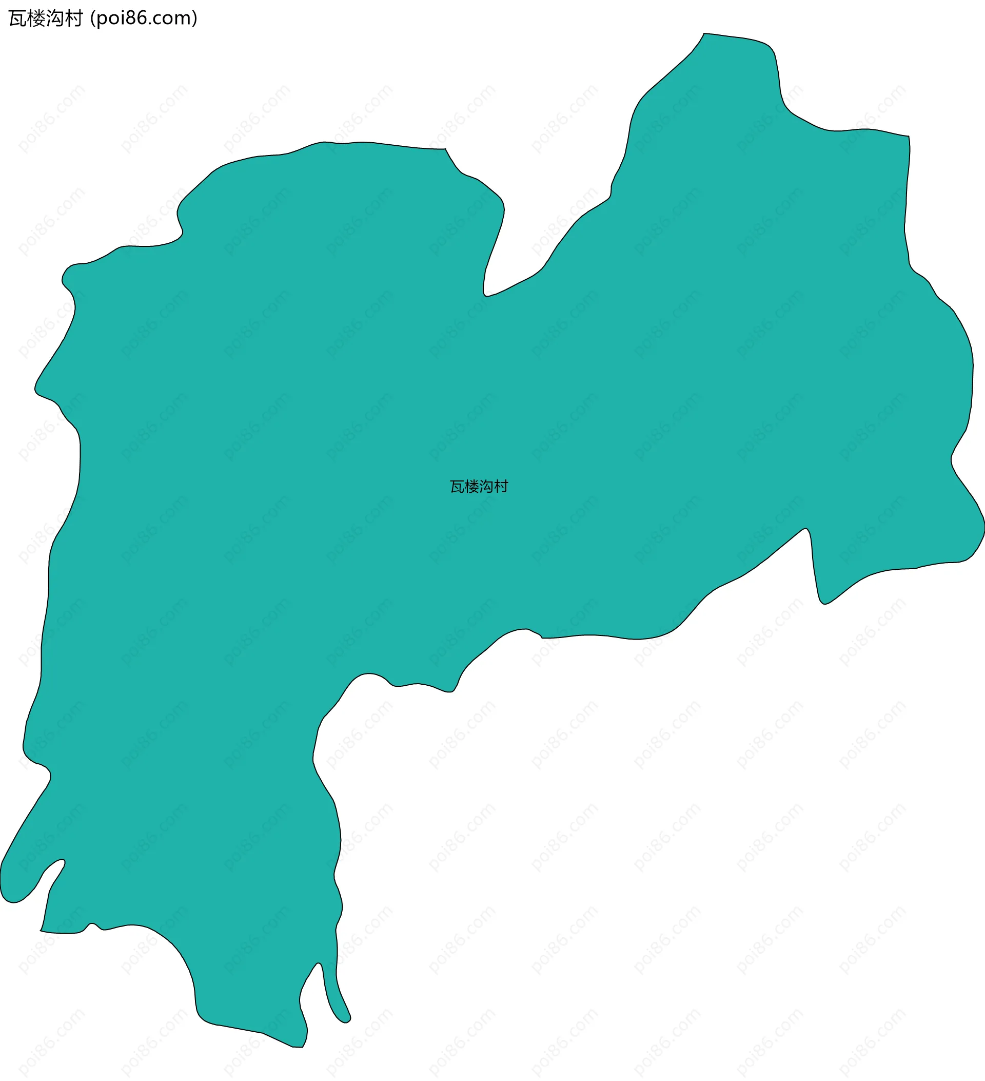 瓦楼沟村边界地图