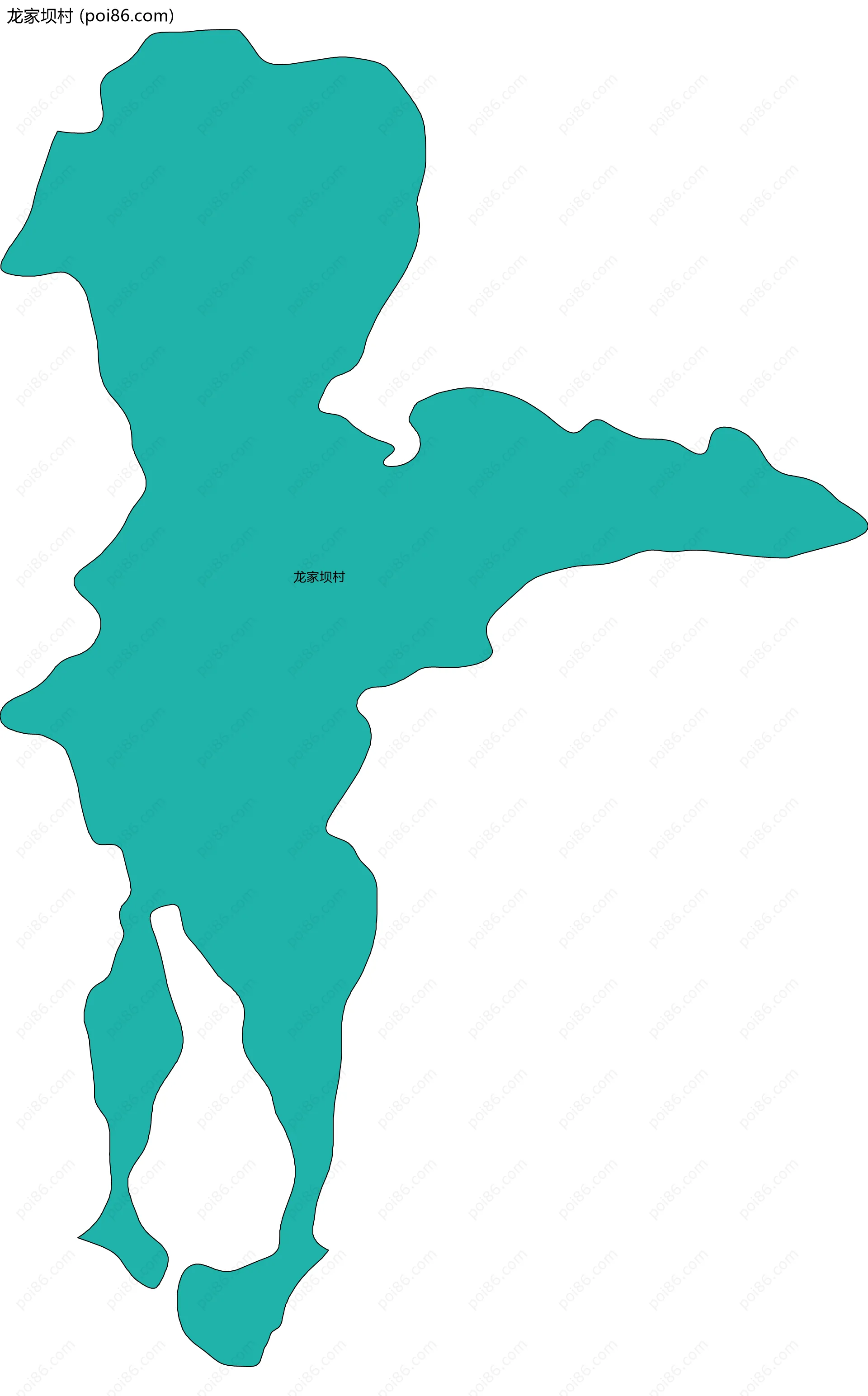 龙家坝村边界地图