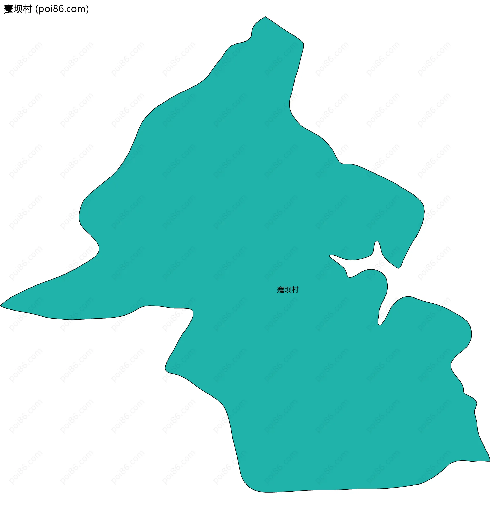 蹇坝村边界地图