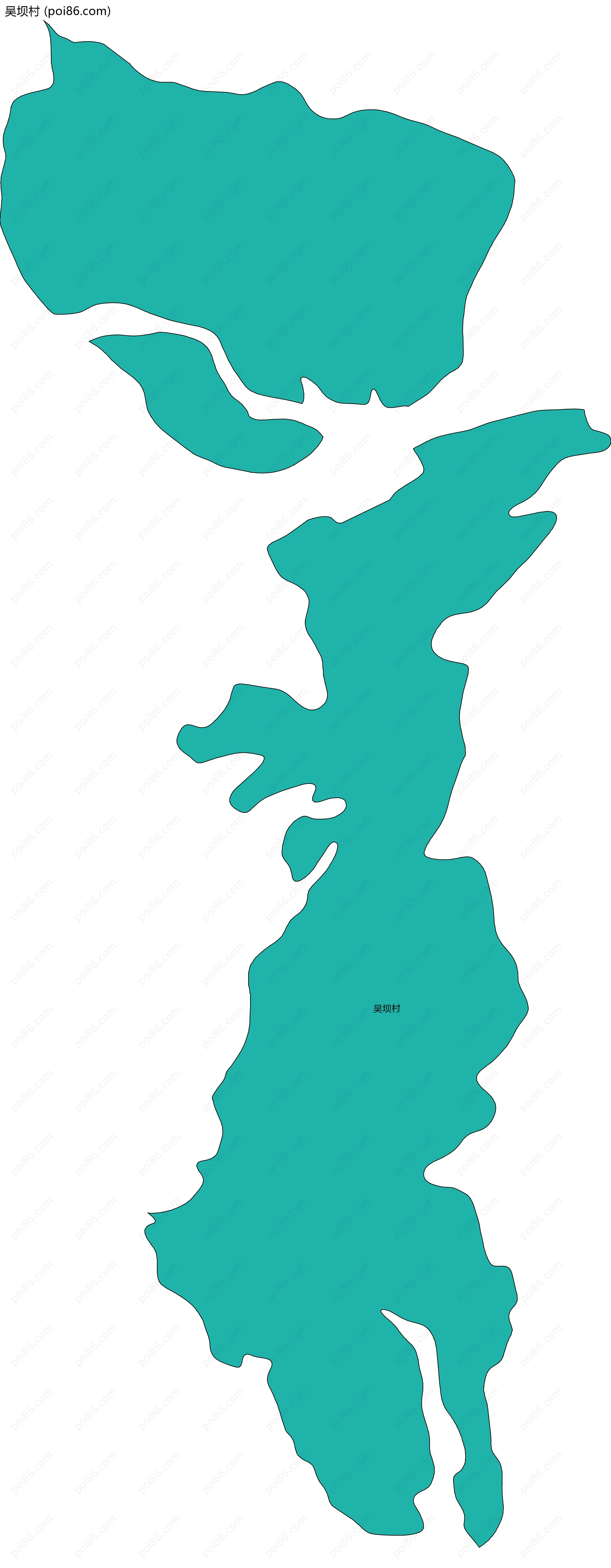 吴坝村边界地图