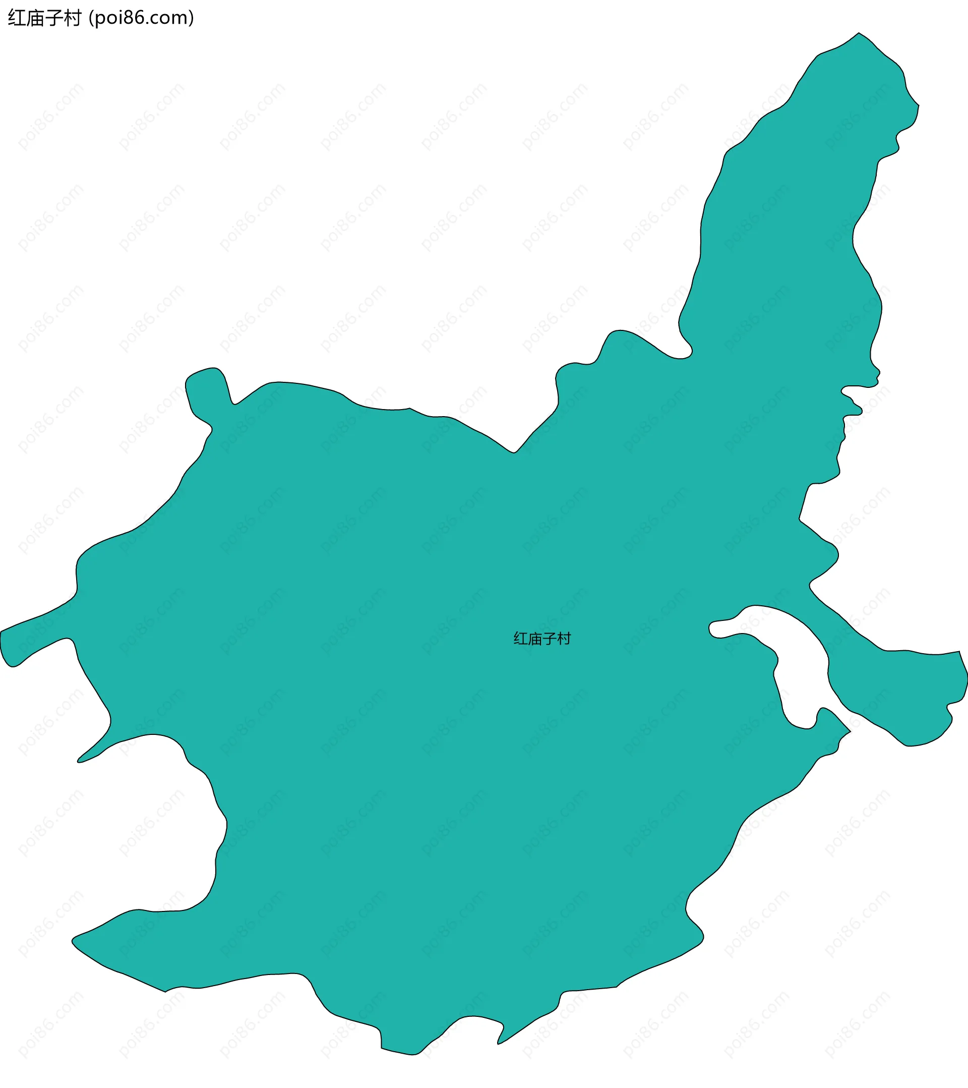 红庙子村边界地图