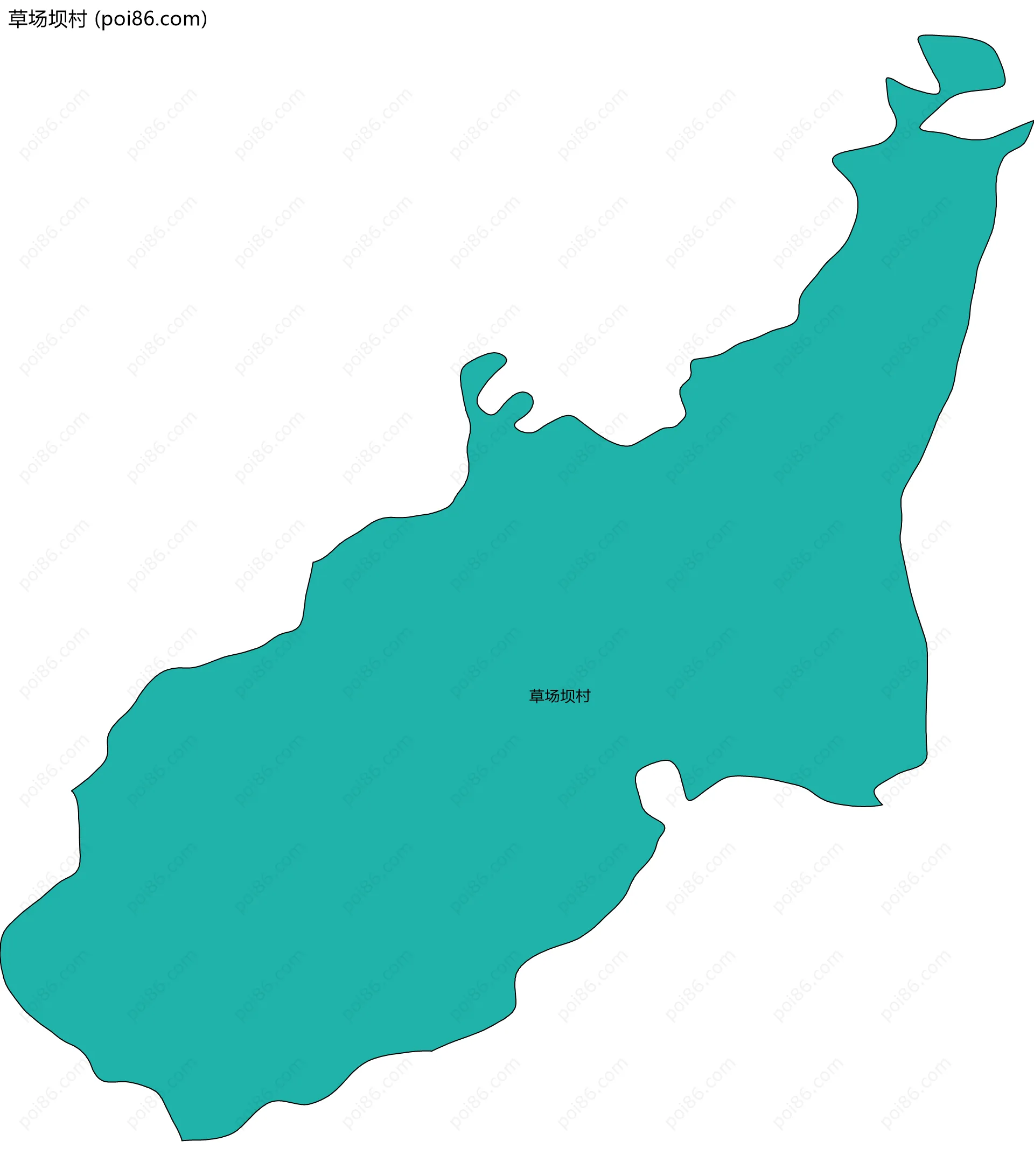 草场坝村边界地图