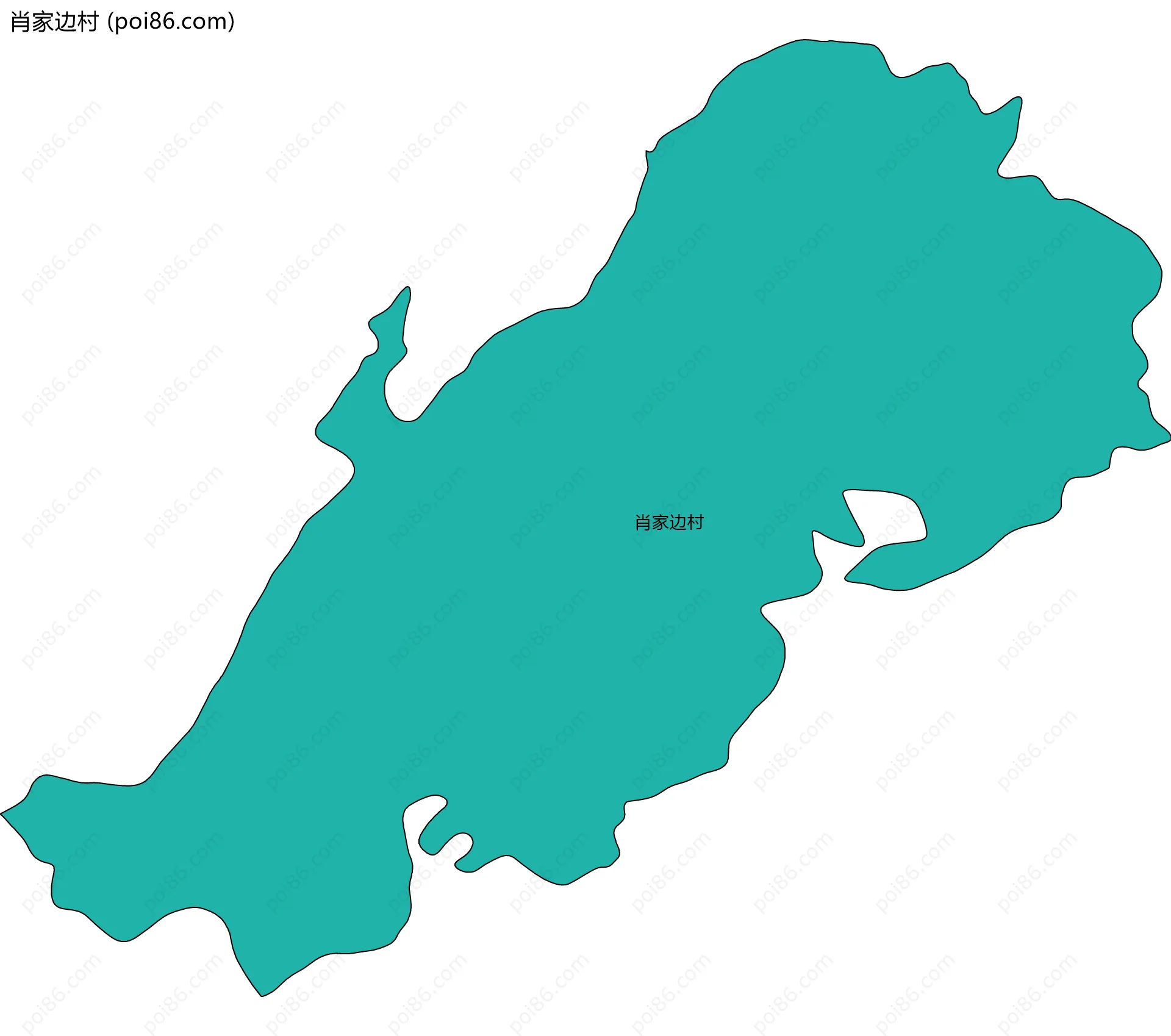 肖家边村边界地图