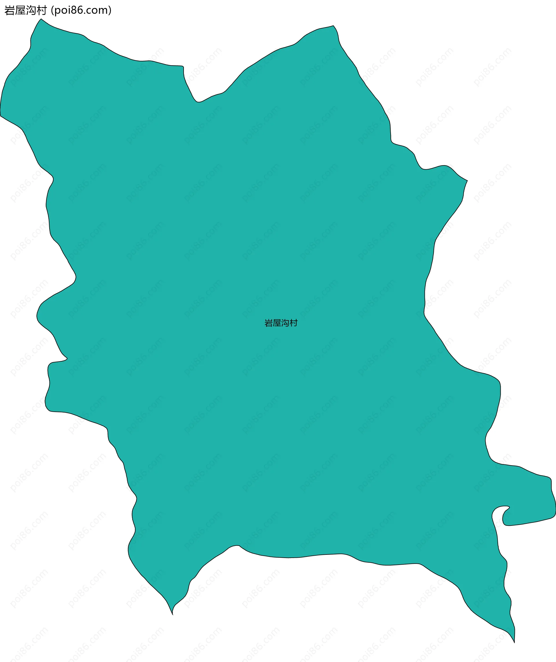 岩屋沟村边界地图