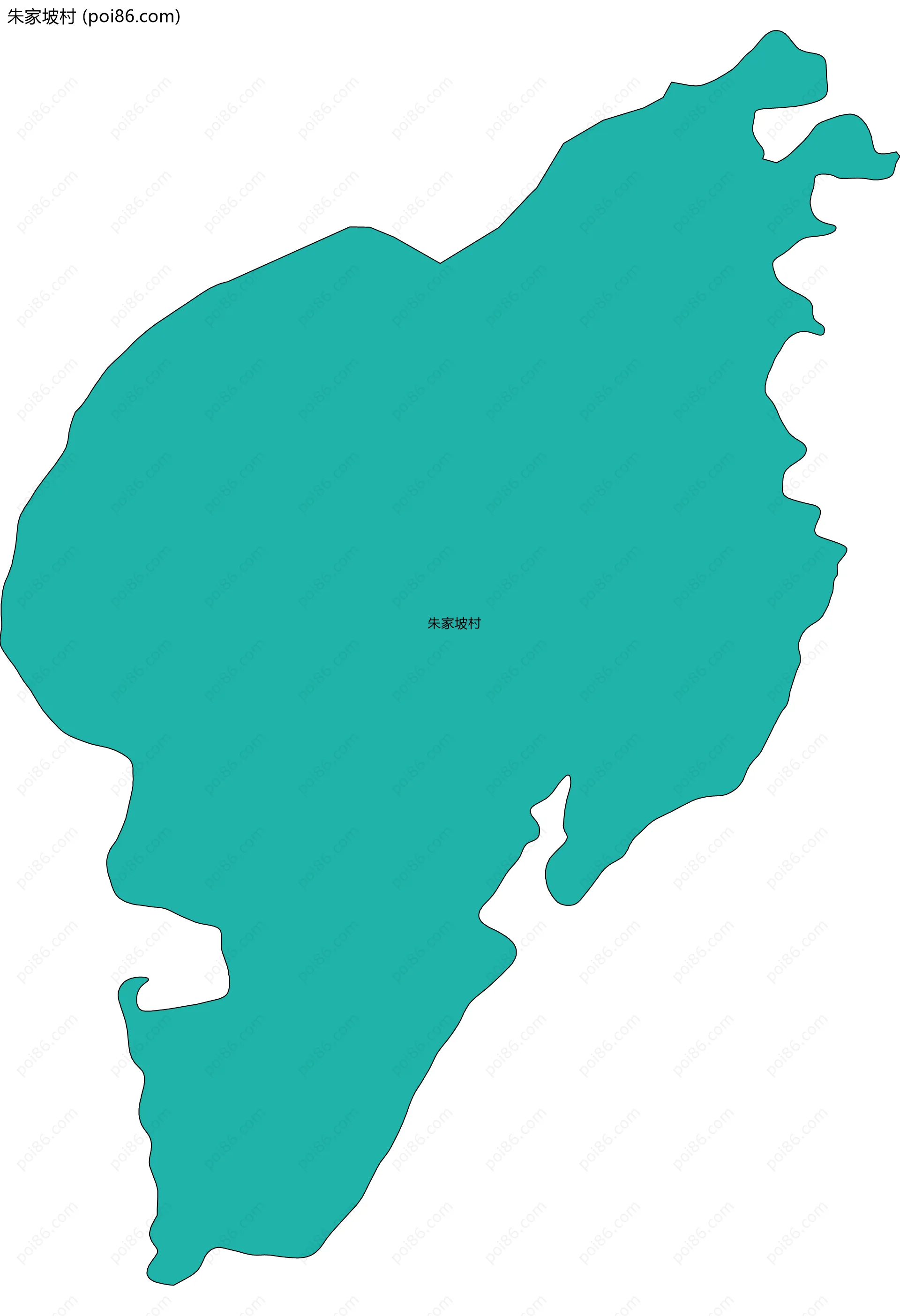 朱家坡村边界地图