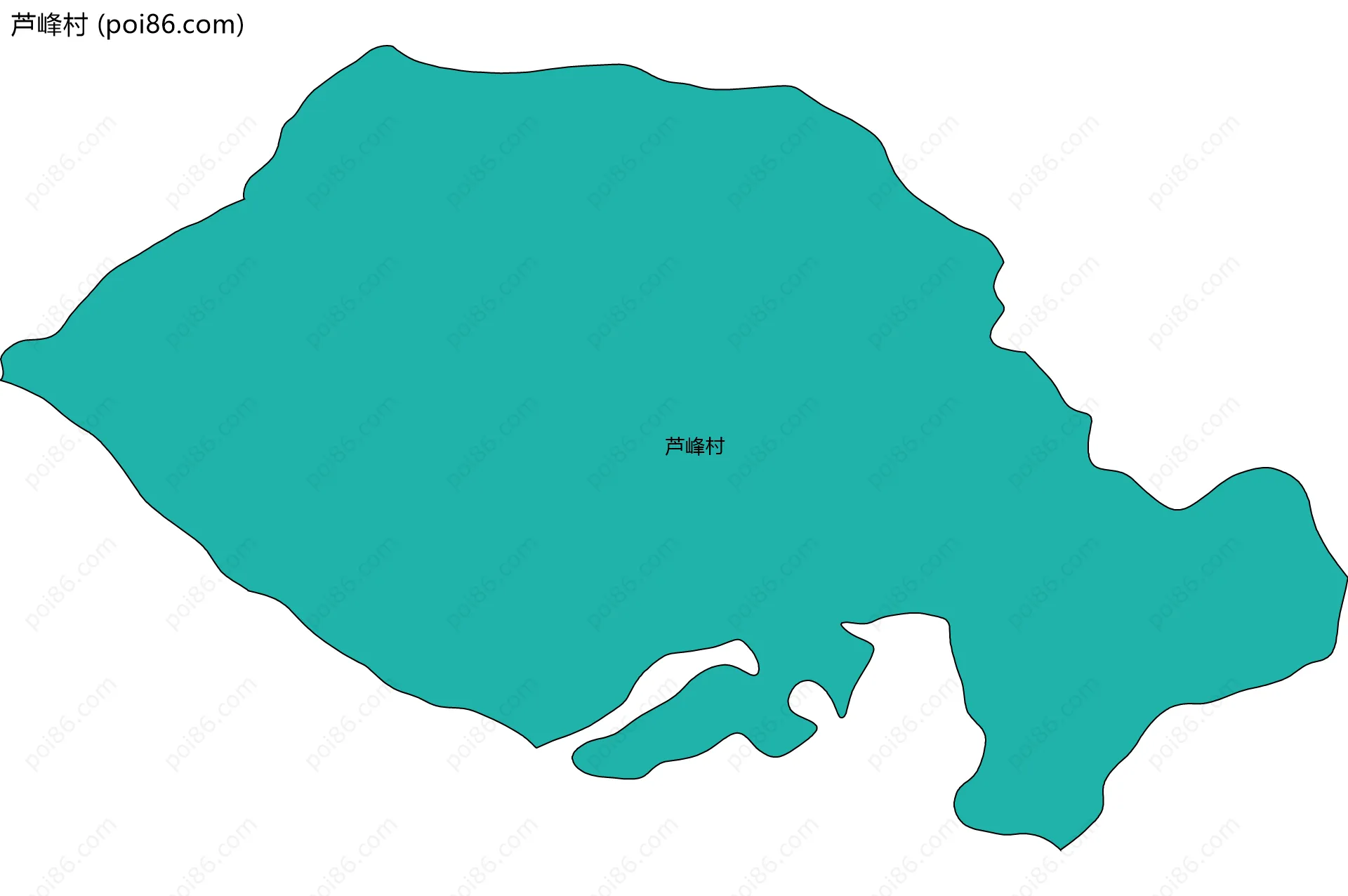 芦峰村边界地图