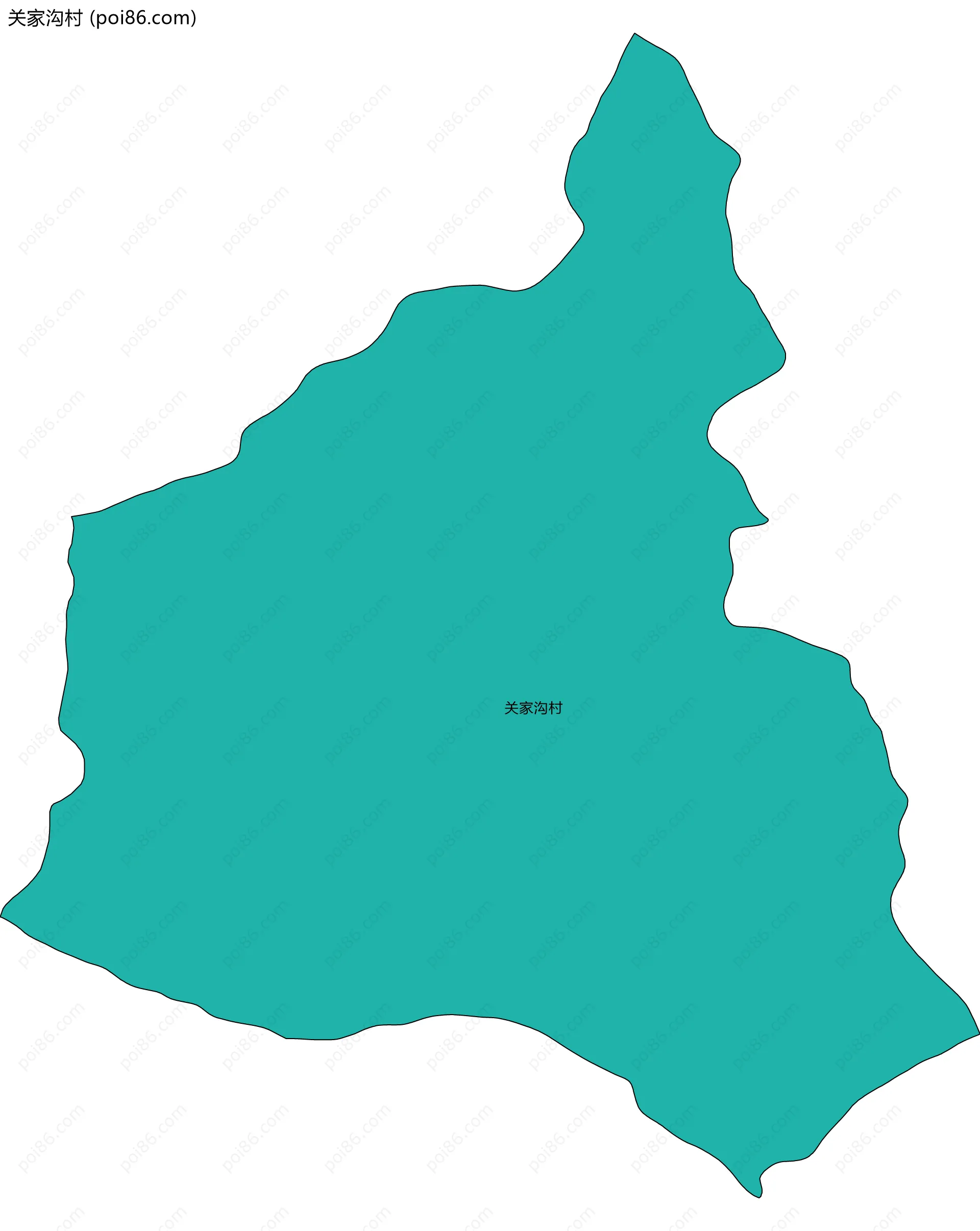 关家沟村边界地图