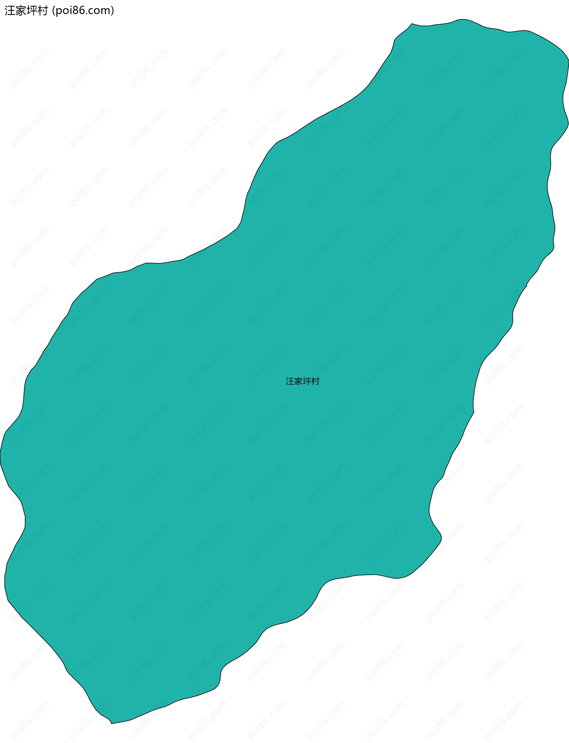 汪家坪村边界地图