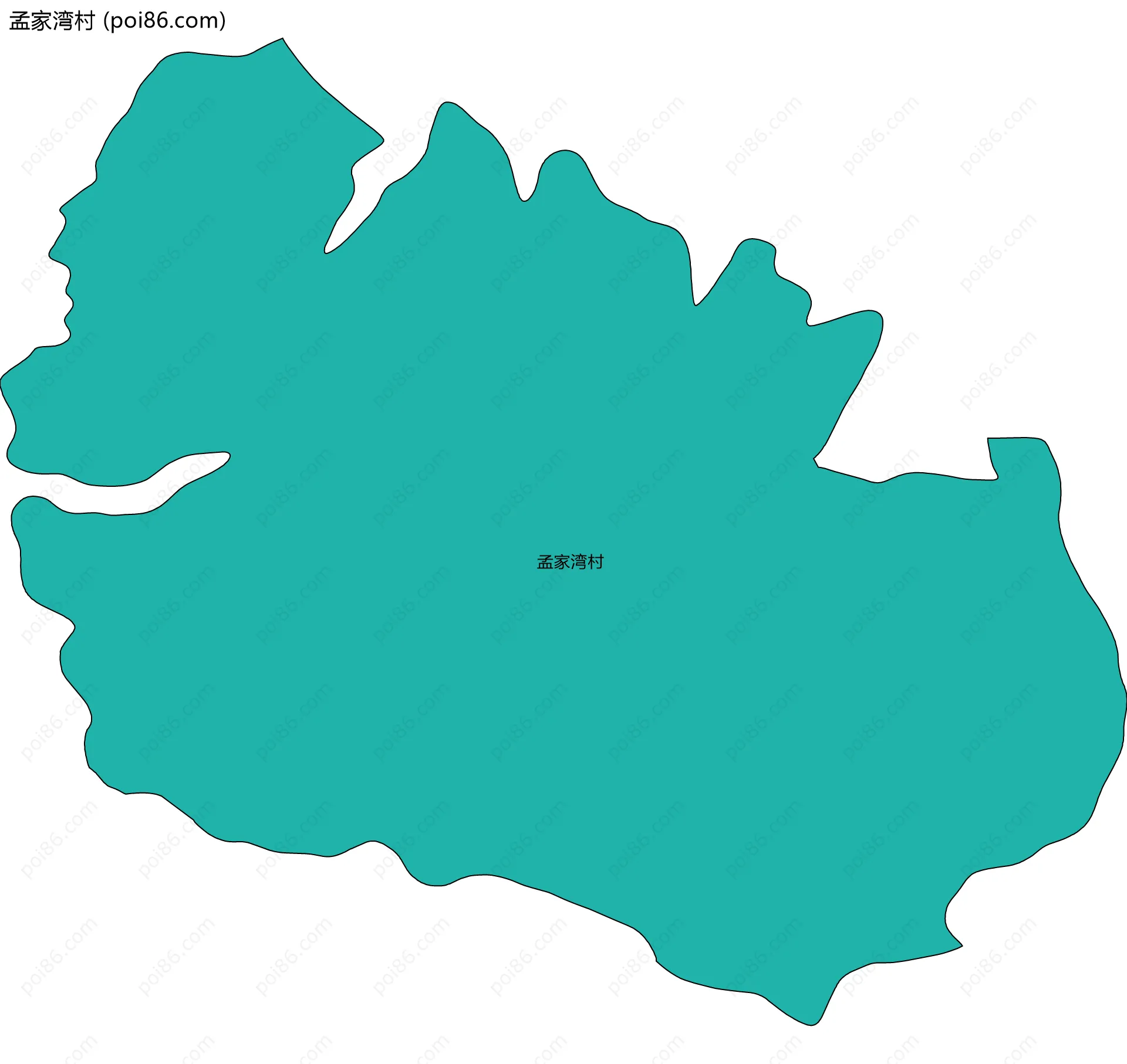 孟家湾村边界地图