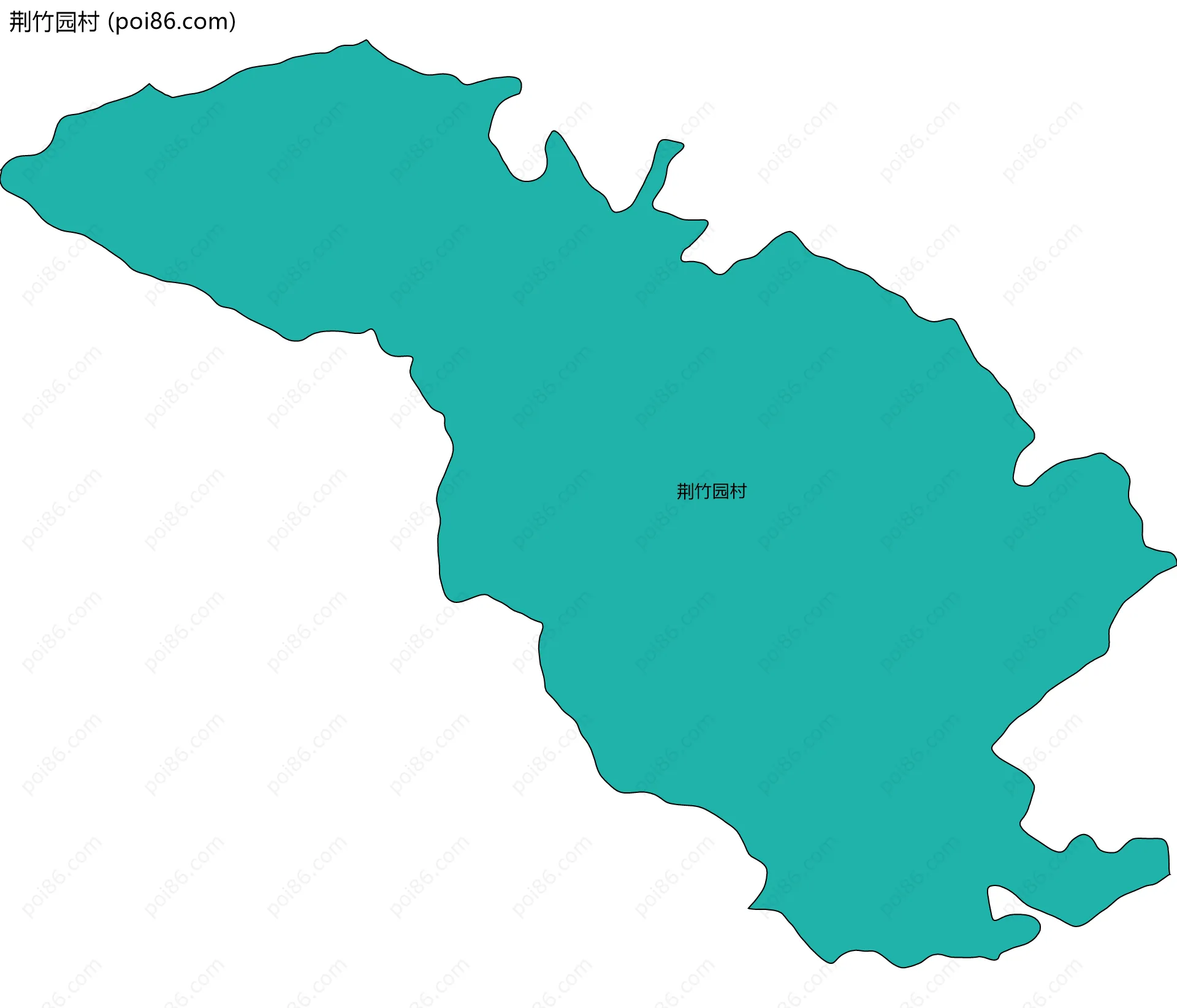 荆竹园村边界地图