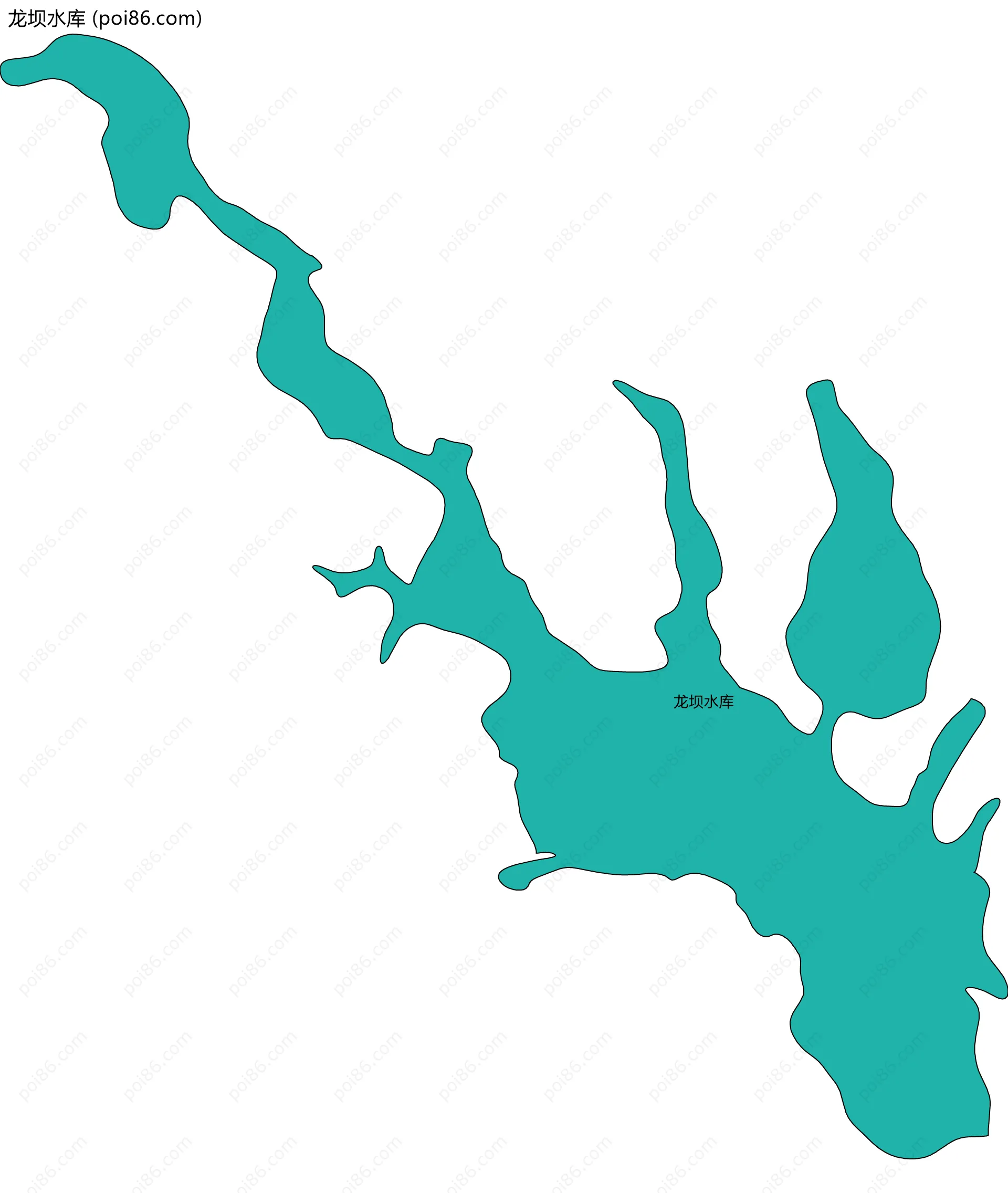 龙坝水库边界地图