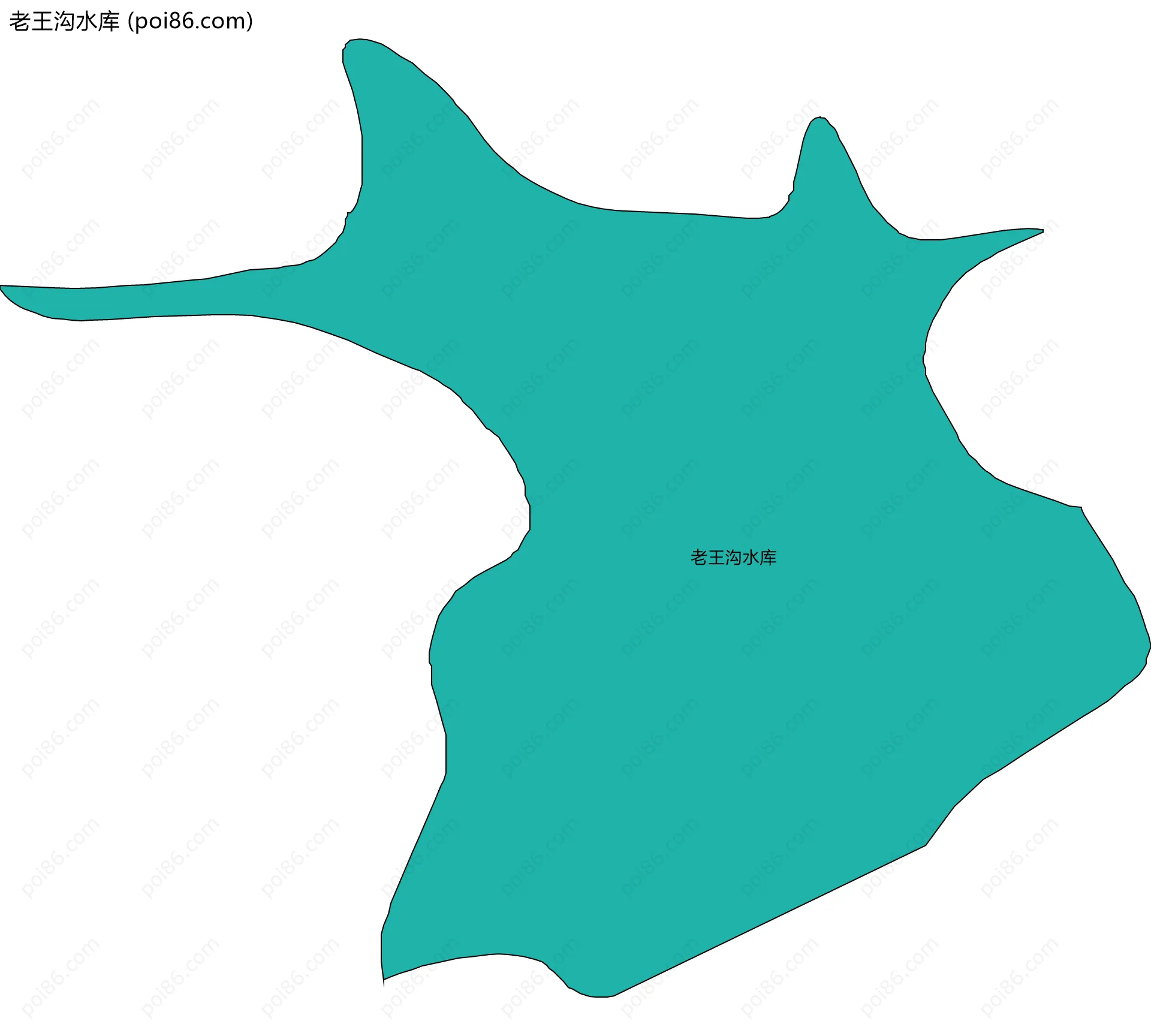 老王沟水库边界地图