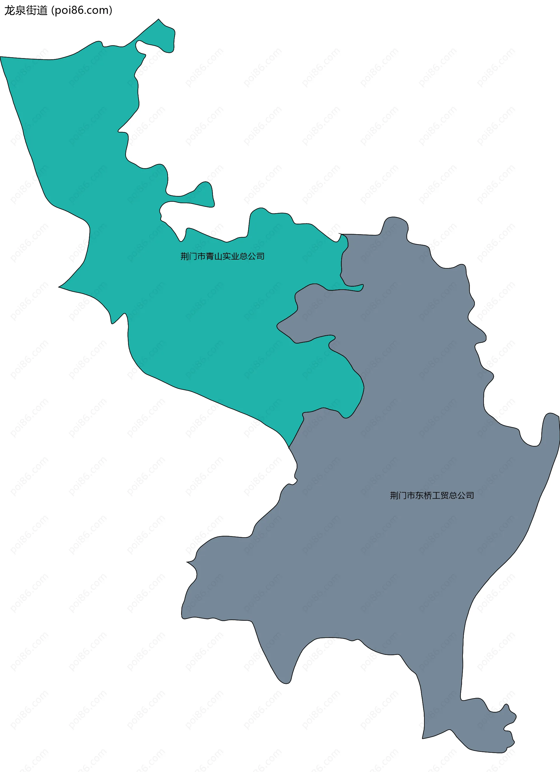 龙泉街道边界地图(五级行政区划)