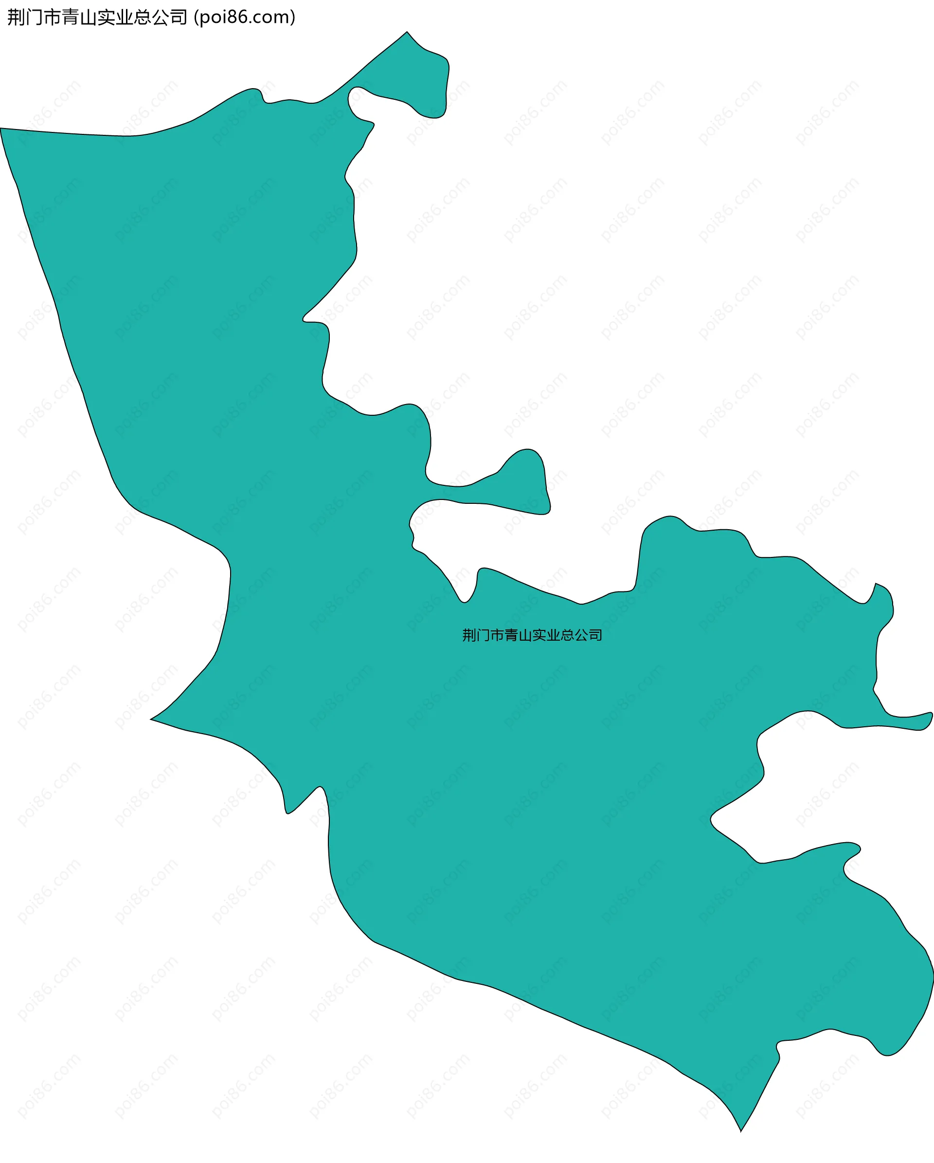 荆门市青山实业总公司边界地图