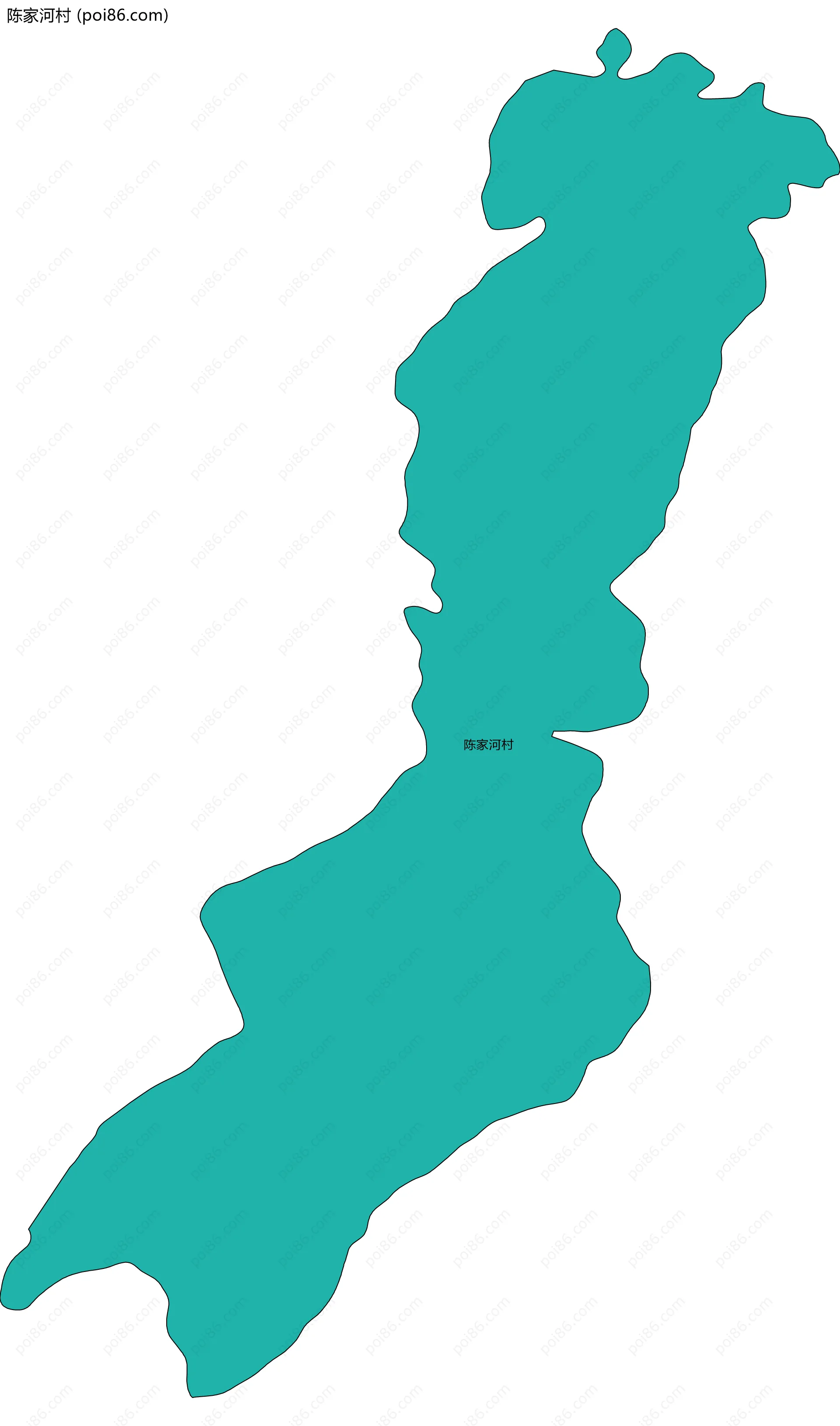 陈家河村边界地图