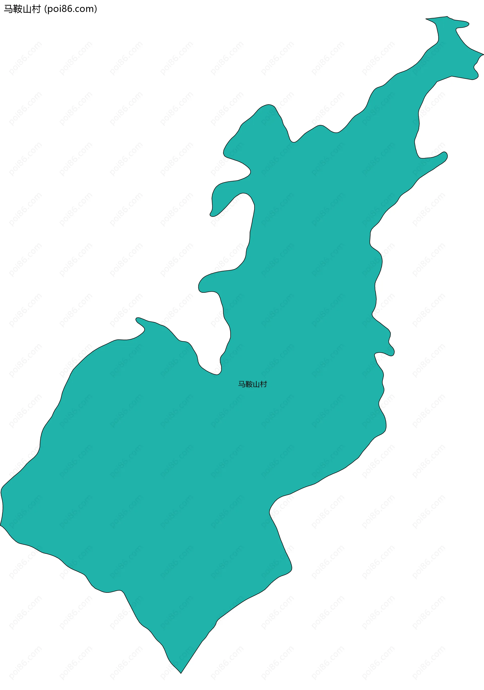 马鞍山村边界地图
