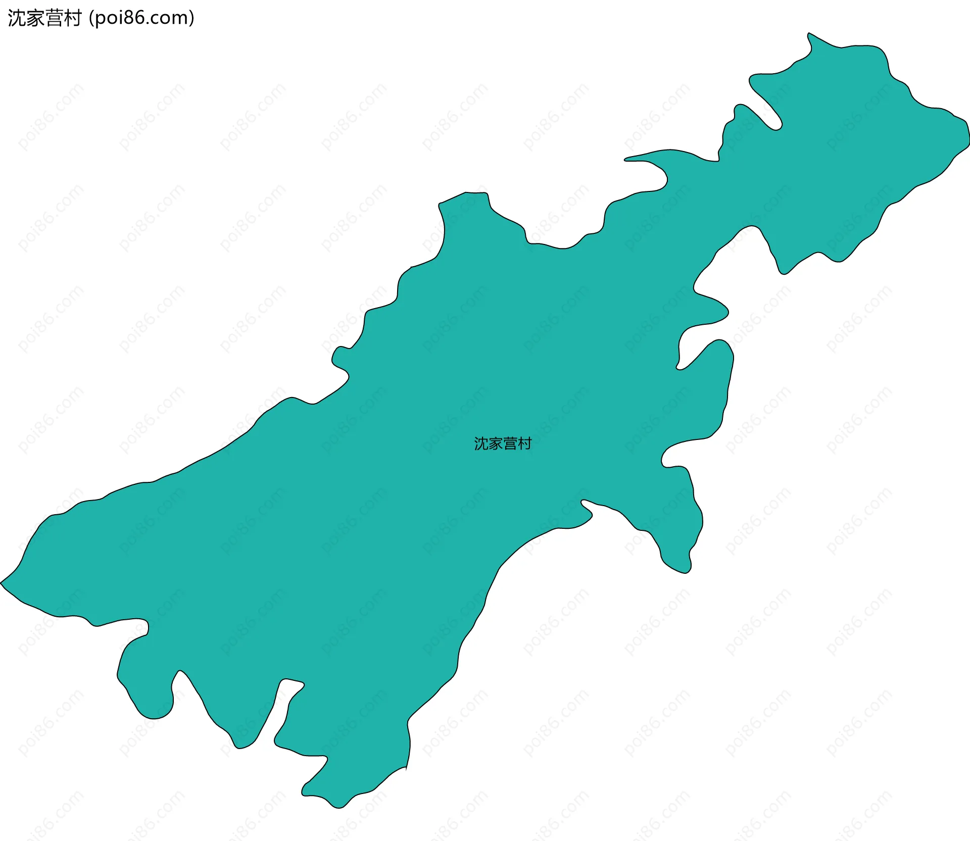 沈家营村边界地图