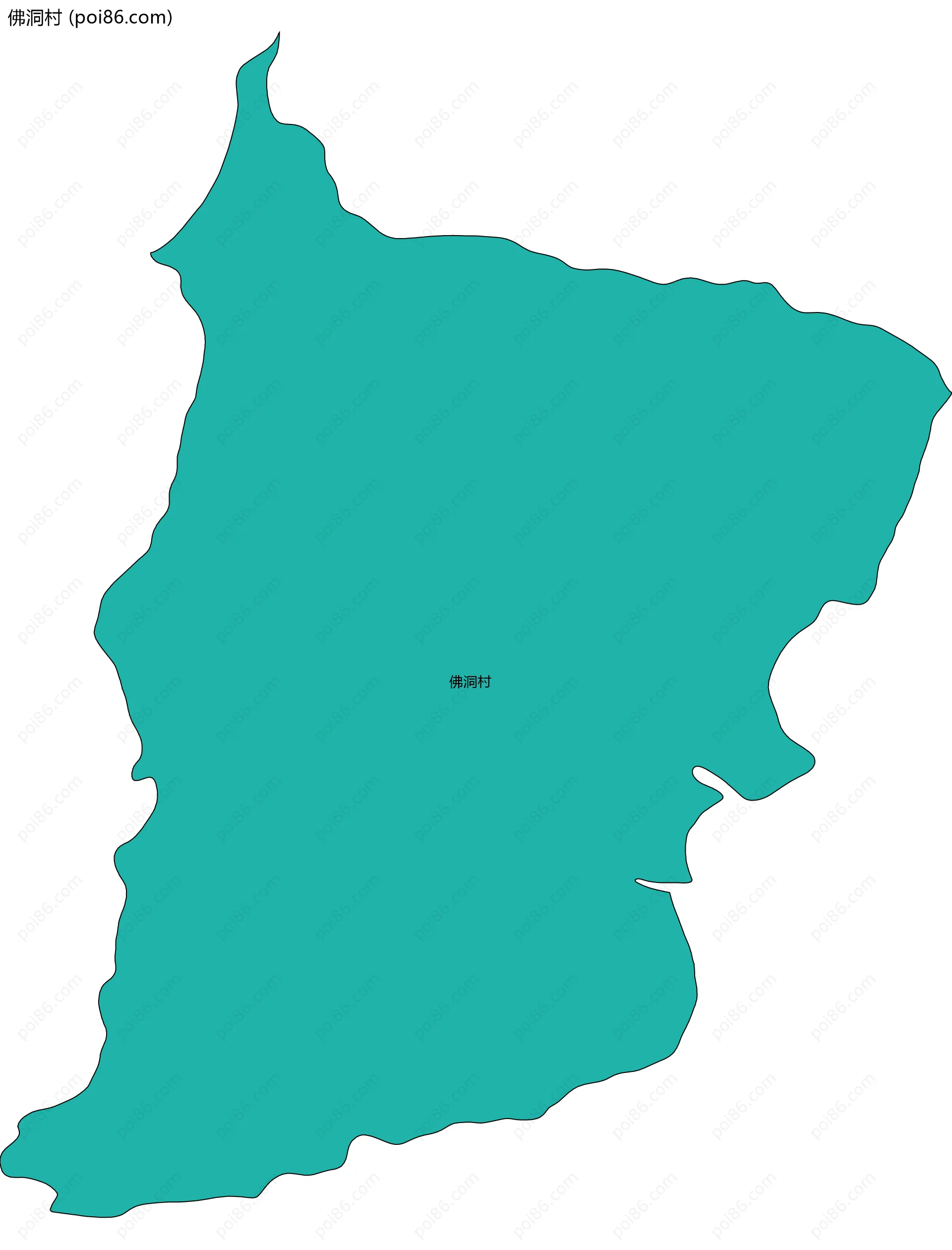 佛洞村边界地图